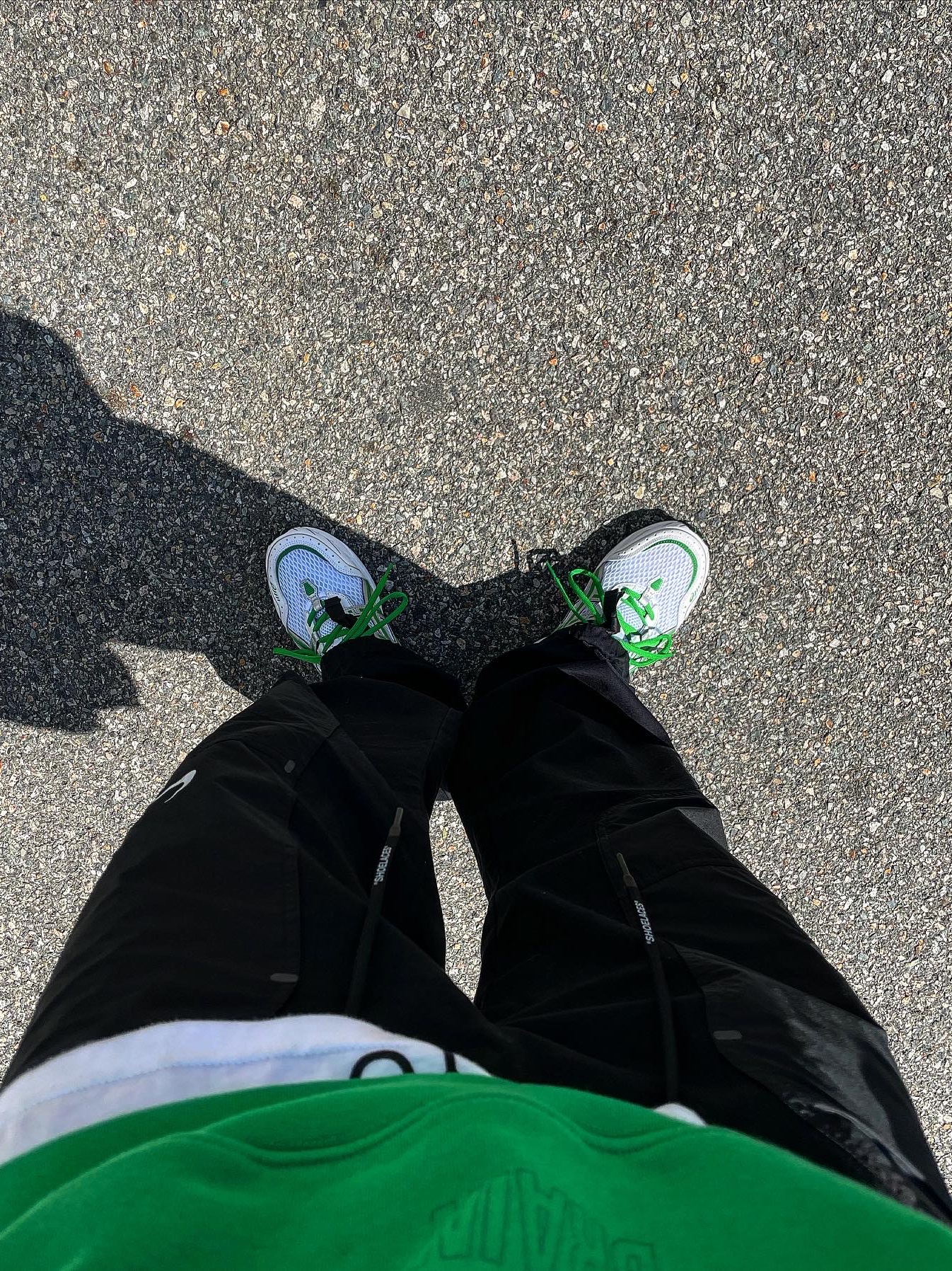 Asics Gel-1090 White Green, Nike x Off-White NRG Pants Black 착용 스타일 - 4