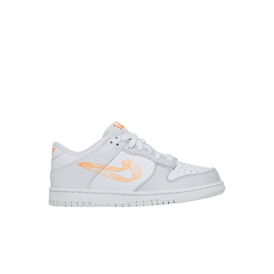 DR0171-100 (GS) Nike Dunk Low SE 3D Swoosh Total Orange