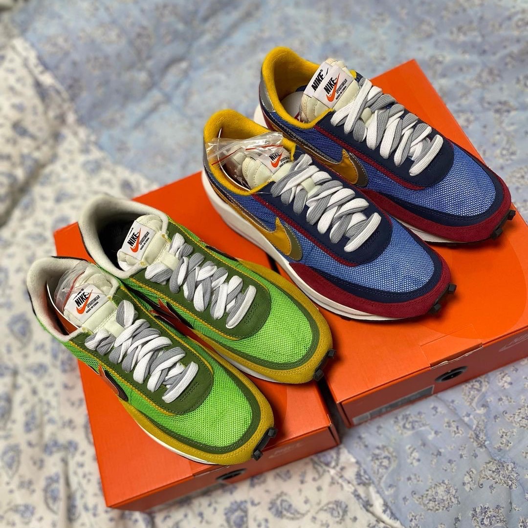 Nike x Sacai LDWaffle Green Multi, Nike x Sacai LDWaffle Blue Multi 착용 스타일 - 1