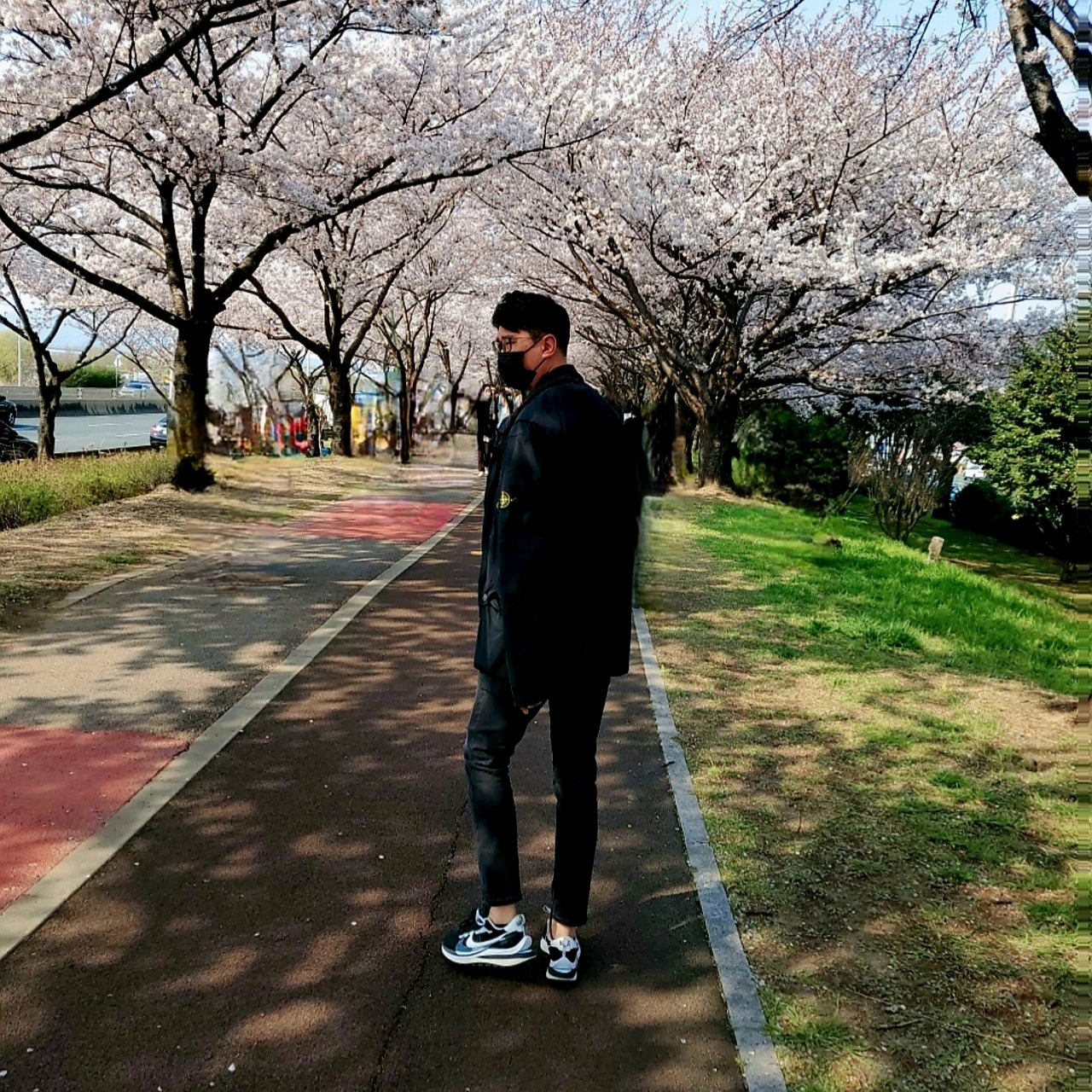 Nike x Sacai VaporWaffle Black White 착용 스타일