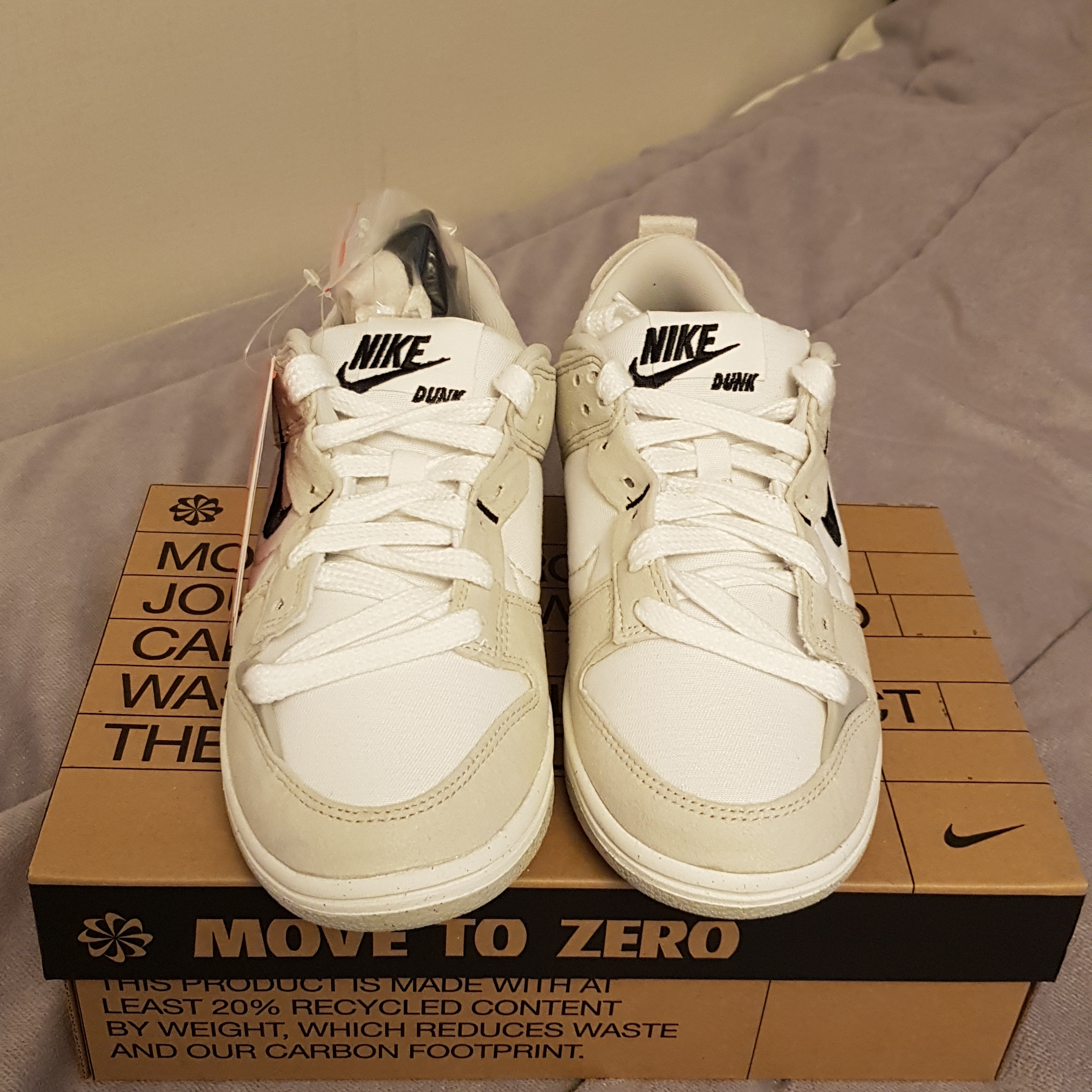 (W) Nike Dunk Low Disrupt 2 White Light Bone 착용 스타일 - 1