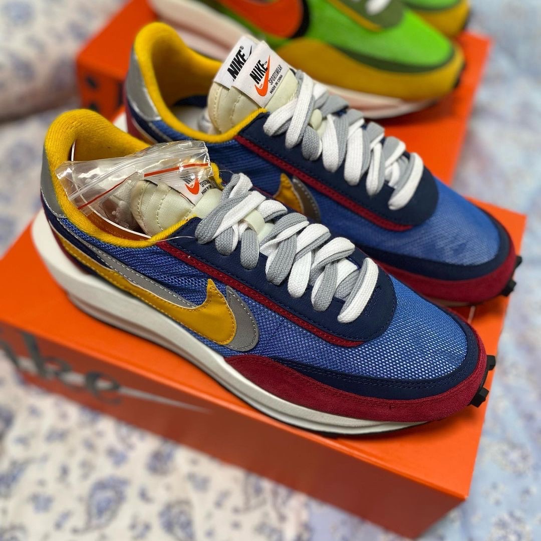 Nike x Sacai LDWaffle Green Multi, Nike x Sacai LDWaffle Blue Multi 착용 스타일 - 3
