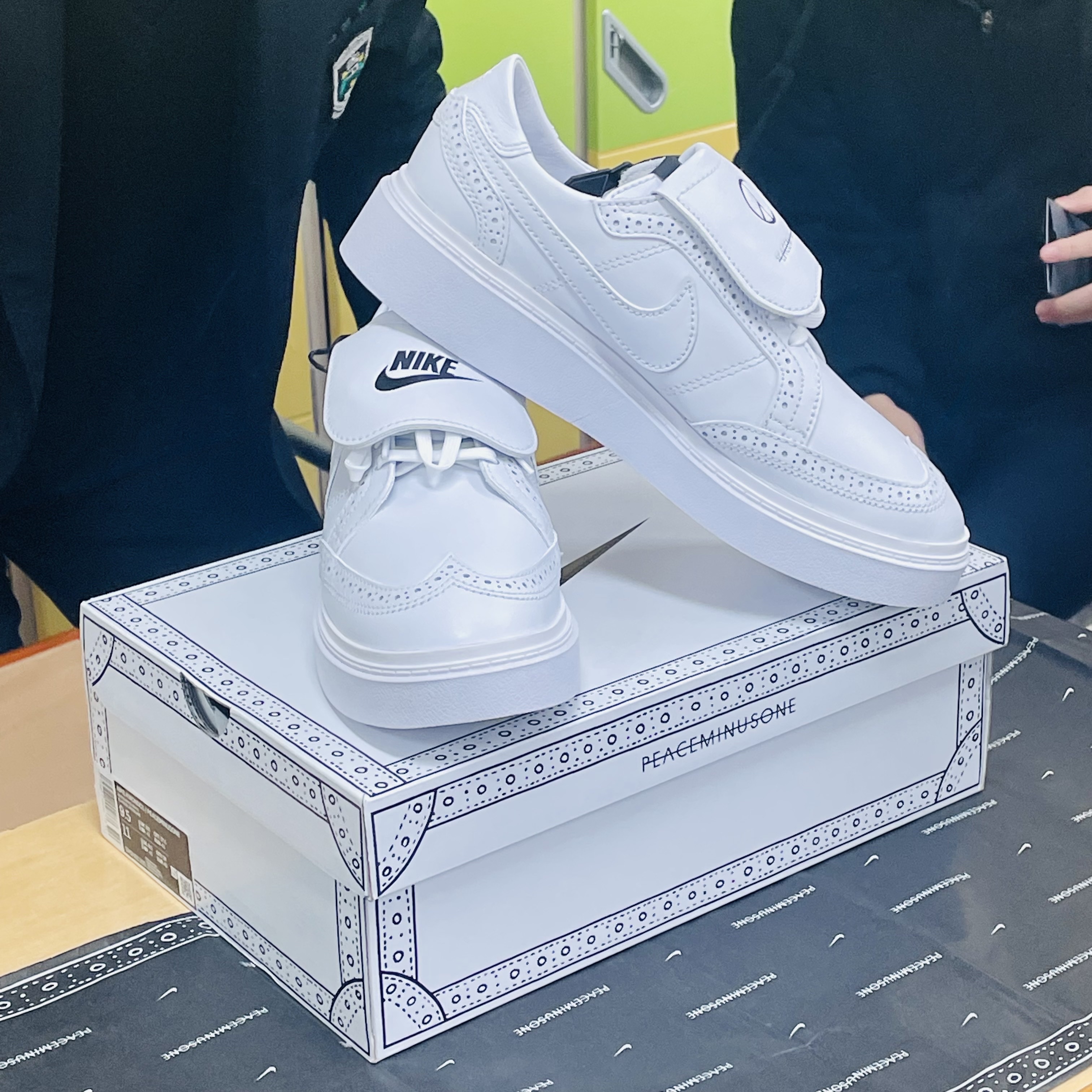 Nike x Peaceminusone Kwondo1 White 착용 스타일