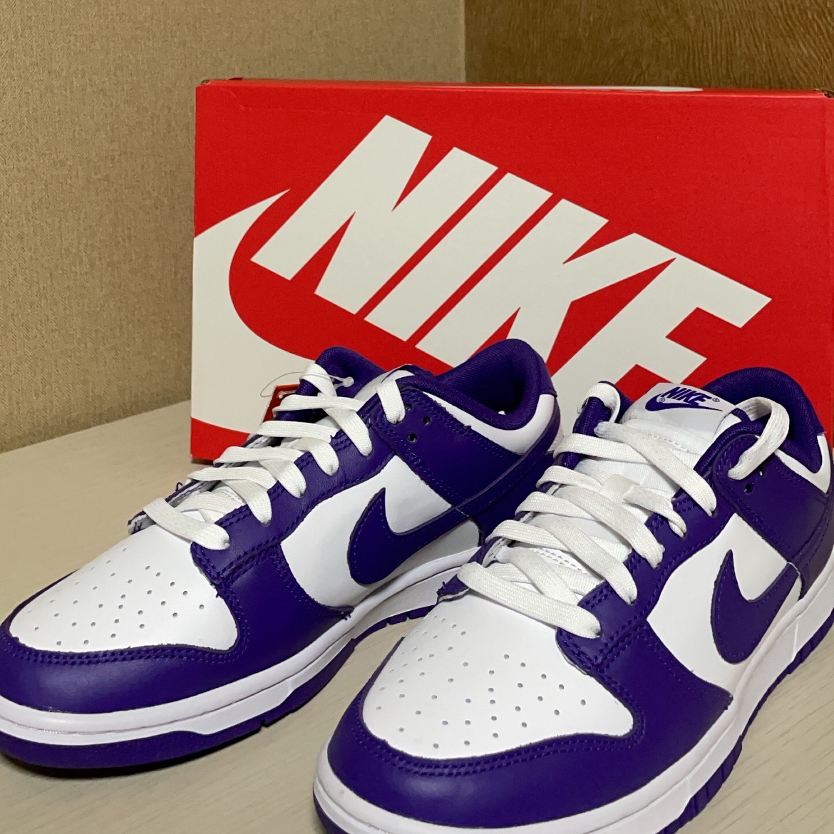 Nike Dunk Low Retro Championship Court Purple 착용 스타일