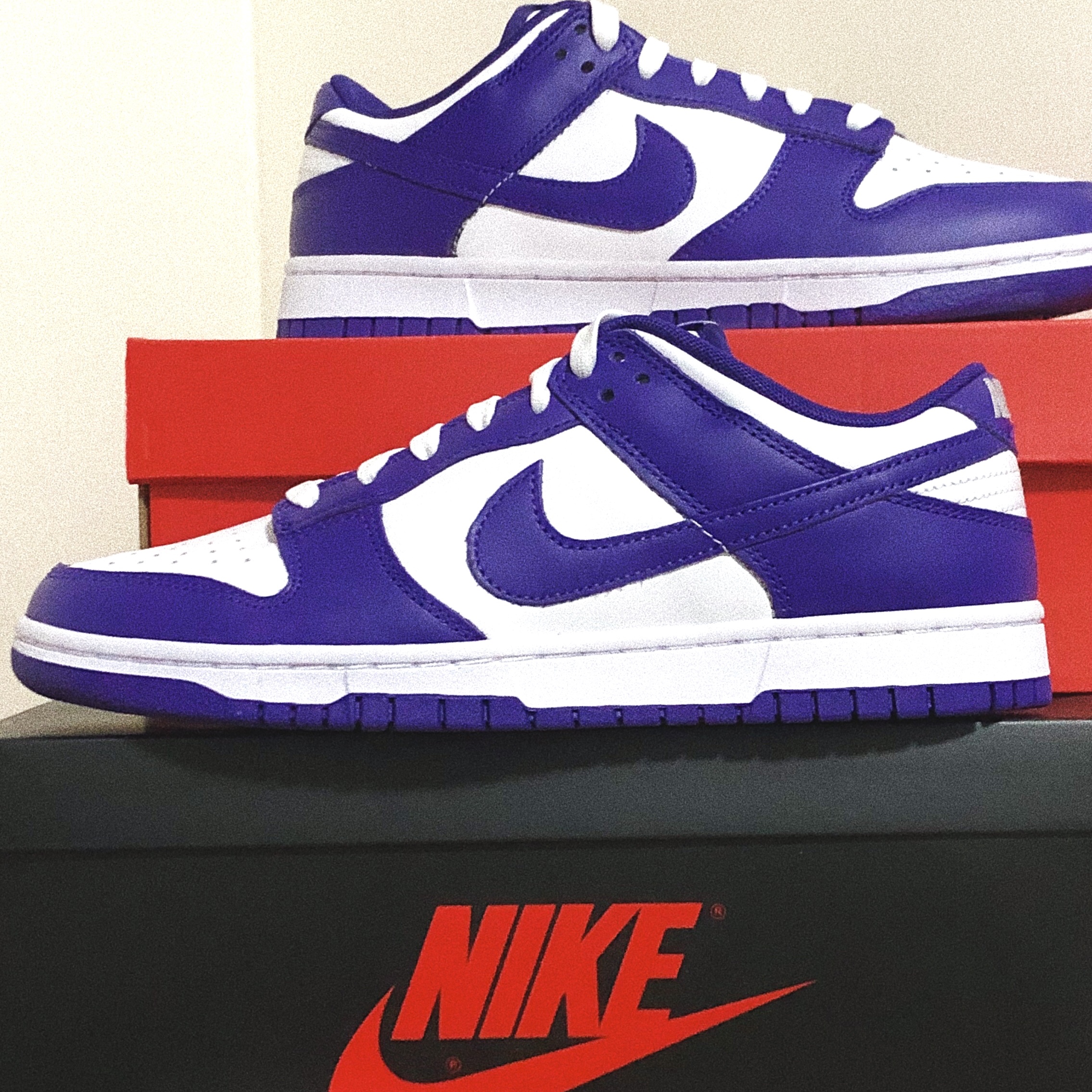 Nike Dunk Low Retro Championship Court Purple 착용 스타일