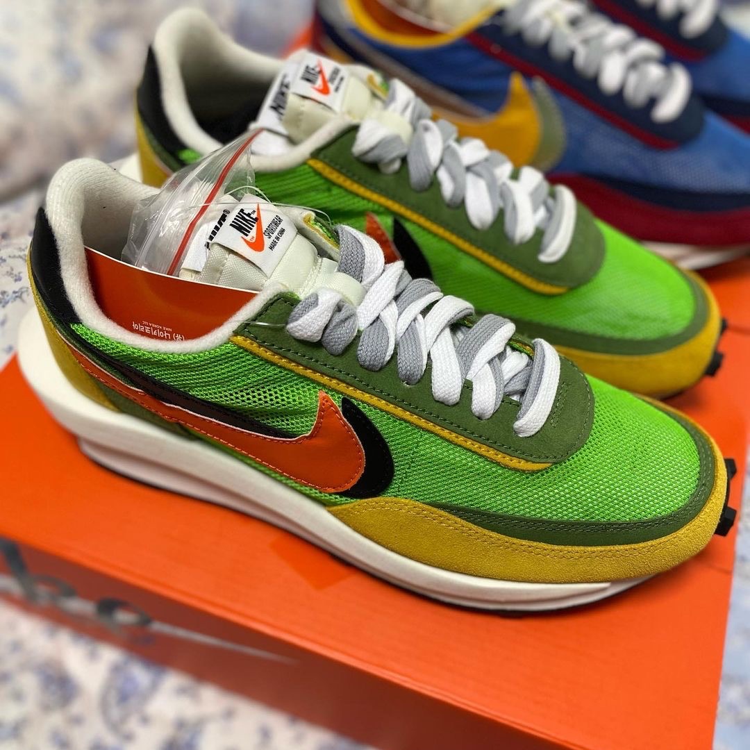 Nike x Sacai LDWaffle Green Multi, Nike x Sacai LDWaffle Blue Multi 착용 스타일 - 2