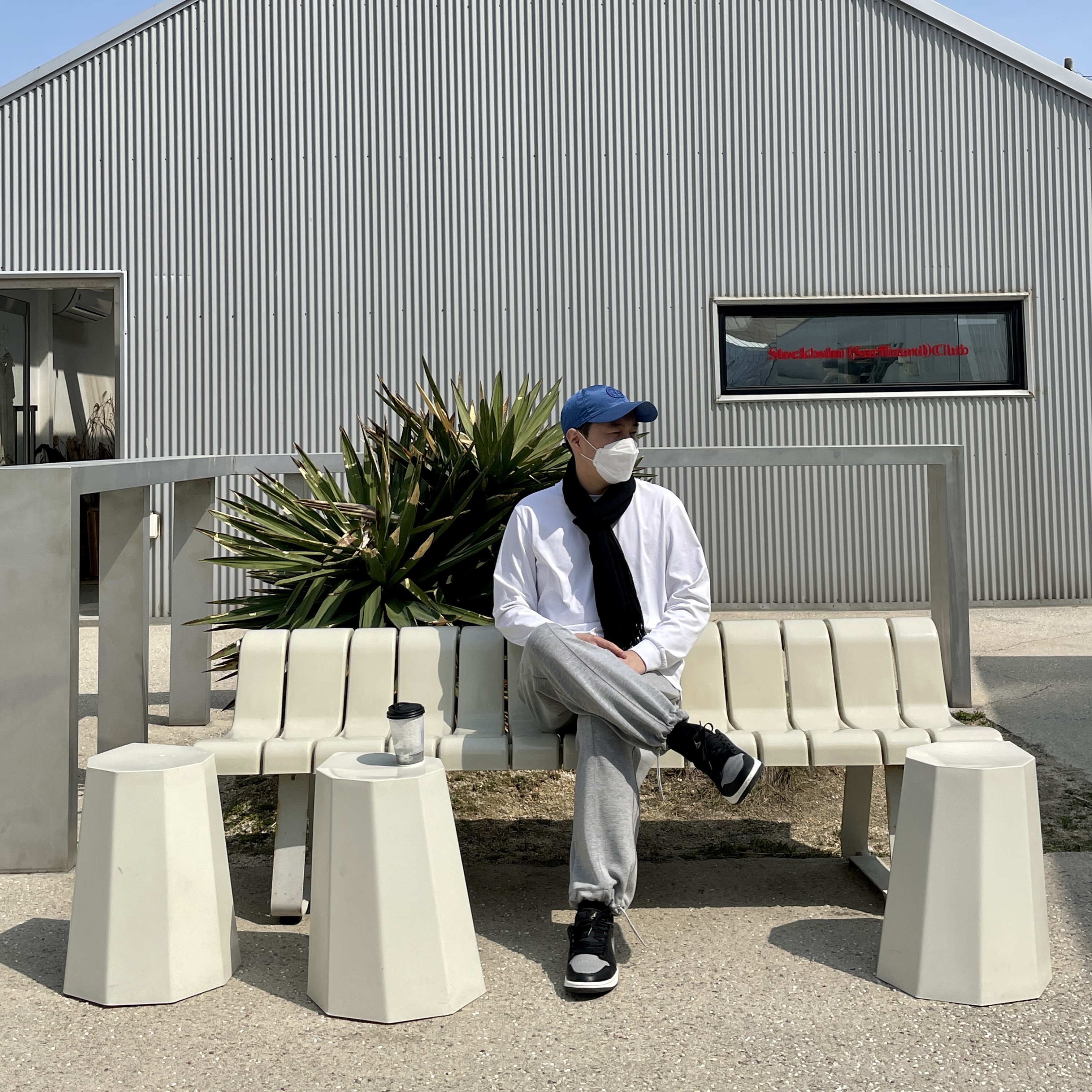 Jordan 1 Low Golf Shadow, Stone Island 99576 Nylon Metal 6-Panel Cap Periwinkle - 20FW 착용 스타일