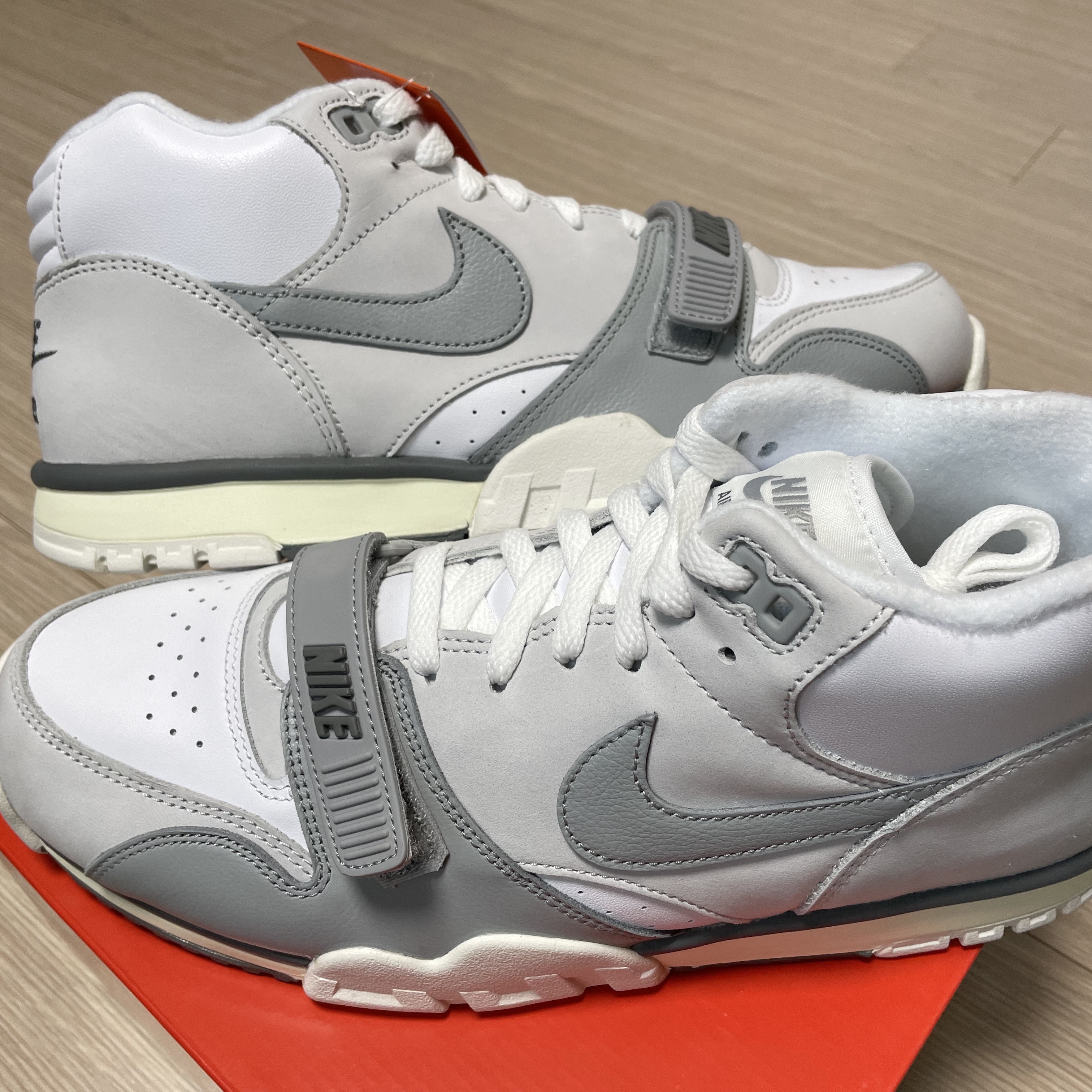 Nike Air Trainer 1 Photon Dust and Light Smoke 착용 스타일 - 2