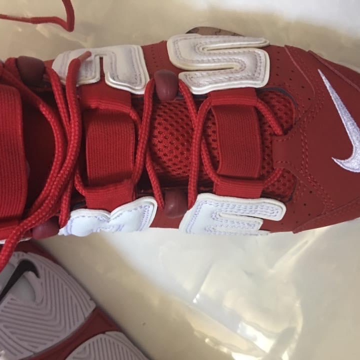 Nike x Supreme Air More Uptempo Suptempo Red 착용 스타일