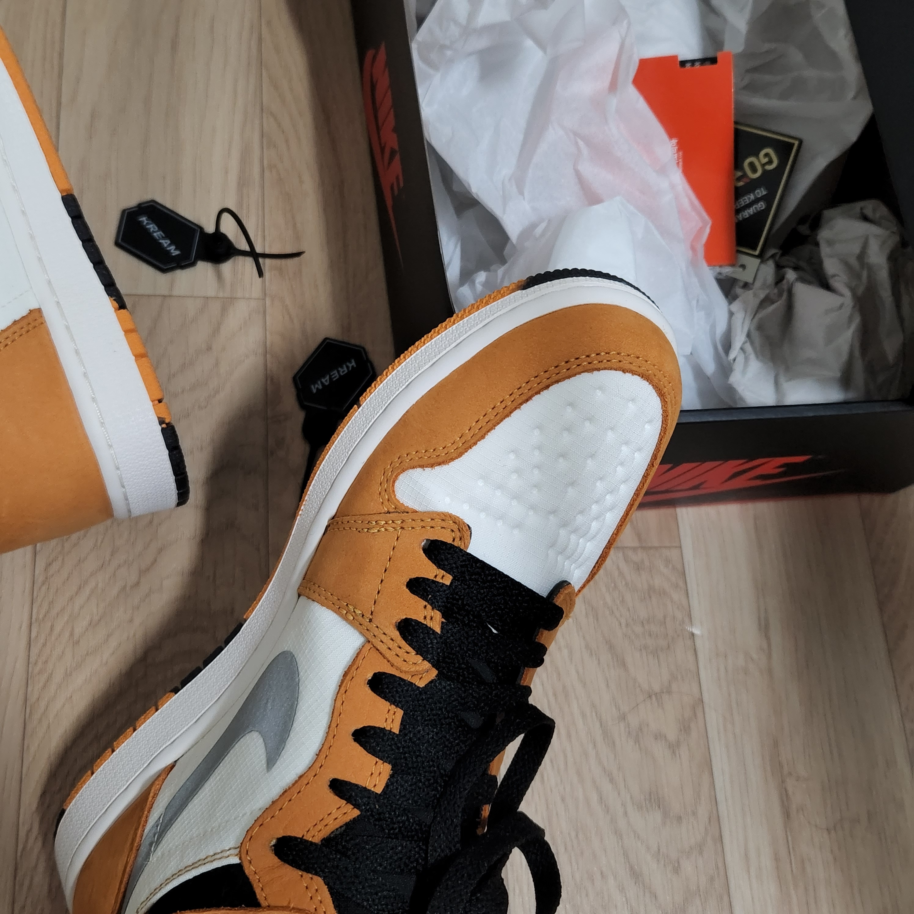 Jordan 1 Element Gore-Tex Light Curry 착용 스타일