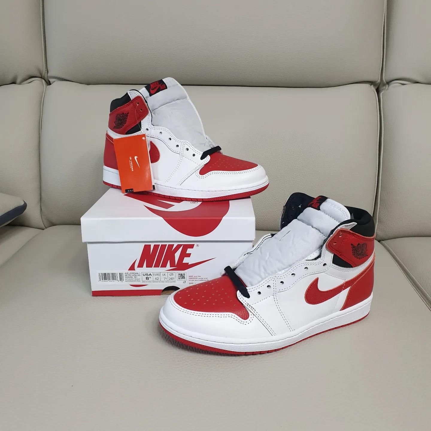Jordan 1 Retro High OG Heritage, (GS) Jordan 1 Retro High OG Heritage 착용 스타일 - 1