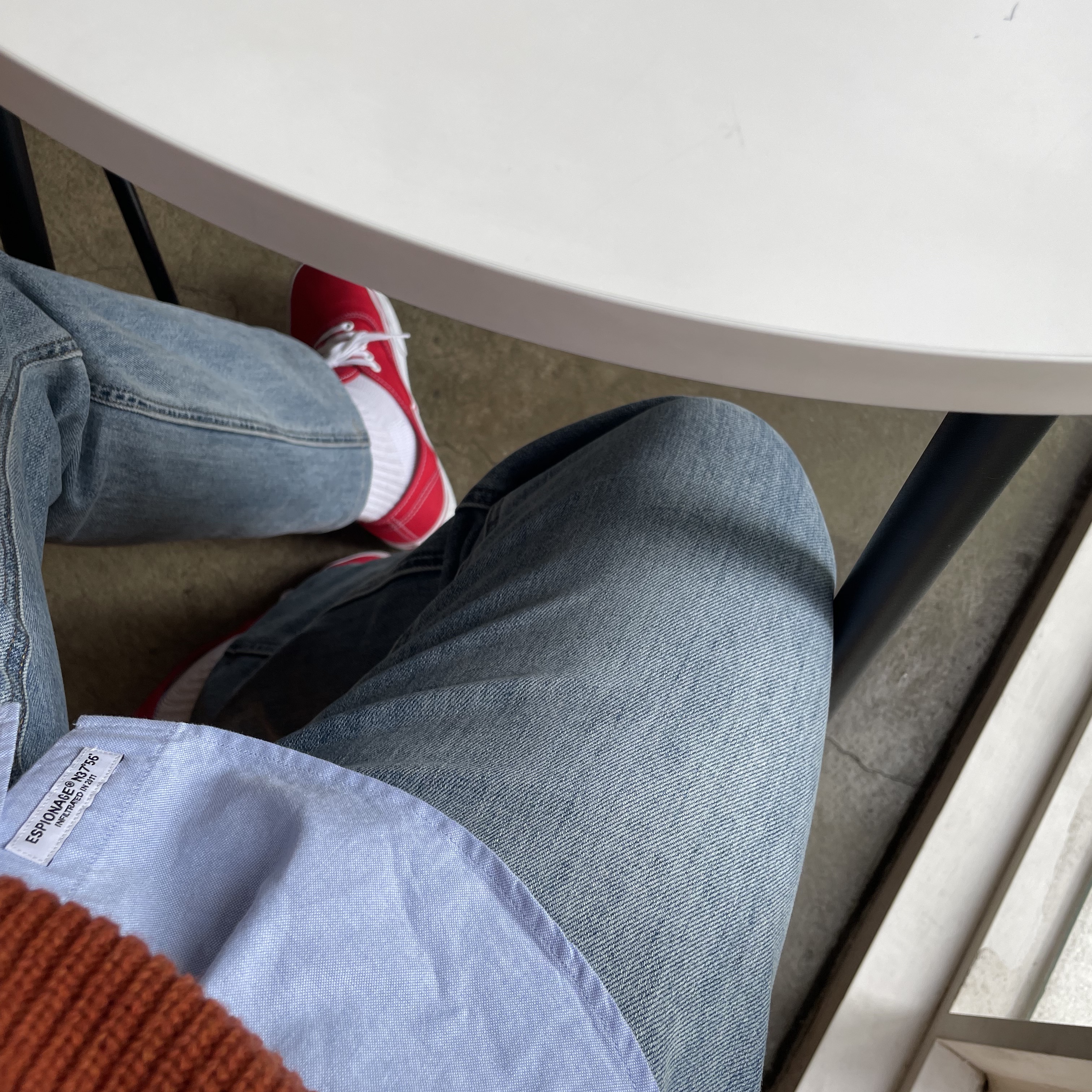Vans Authentic Red 착용 스타일