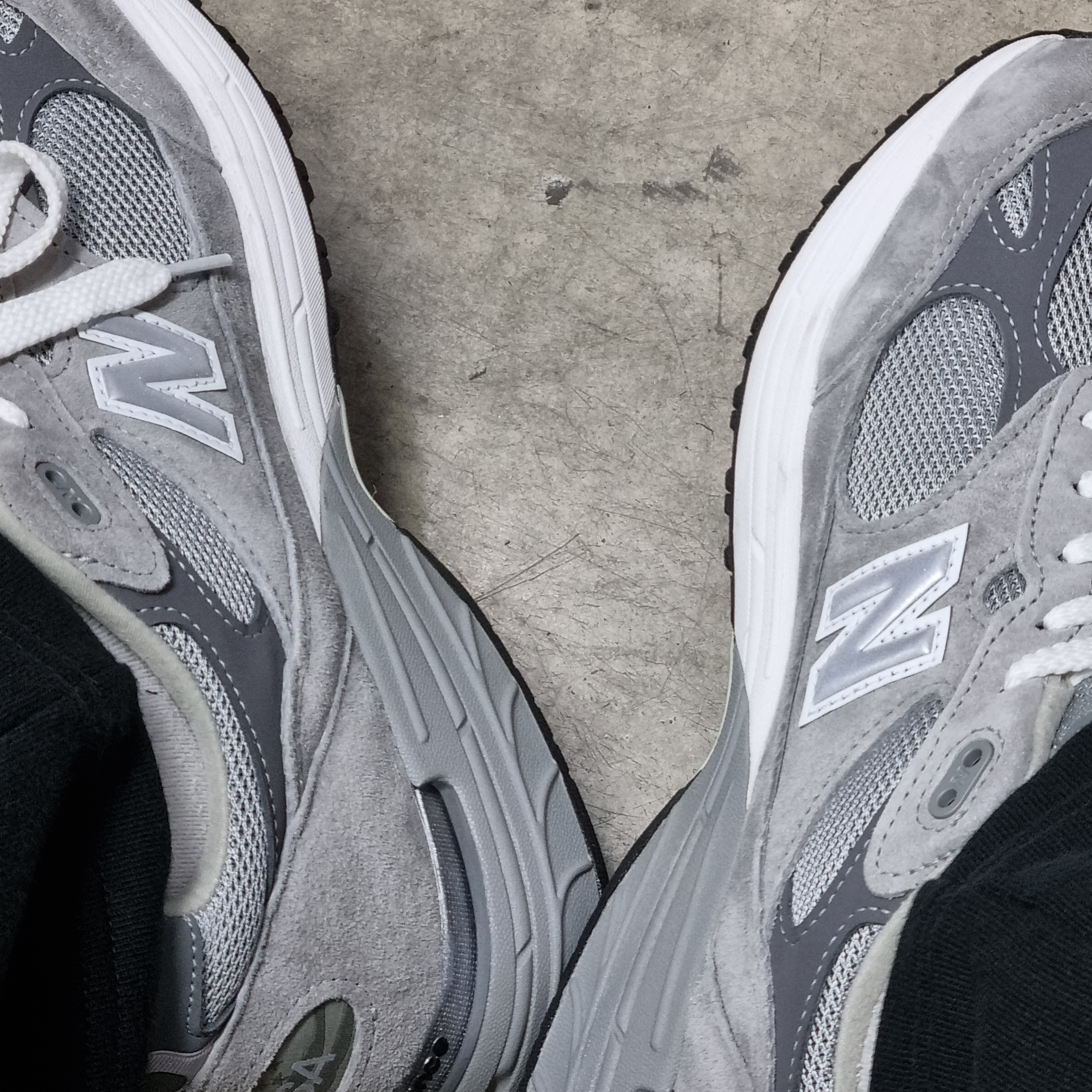 New Balance 993 Made in USA Grey - D Standard 착용 스타일