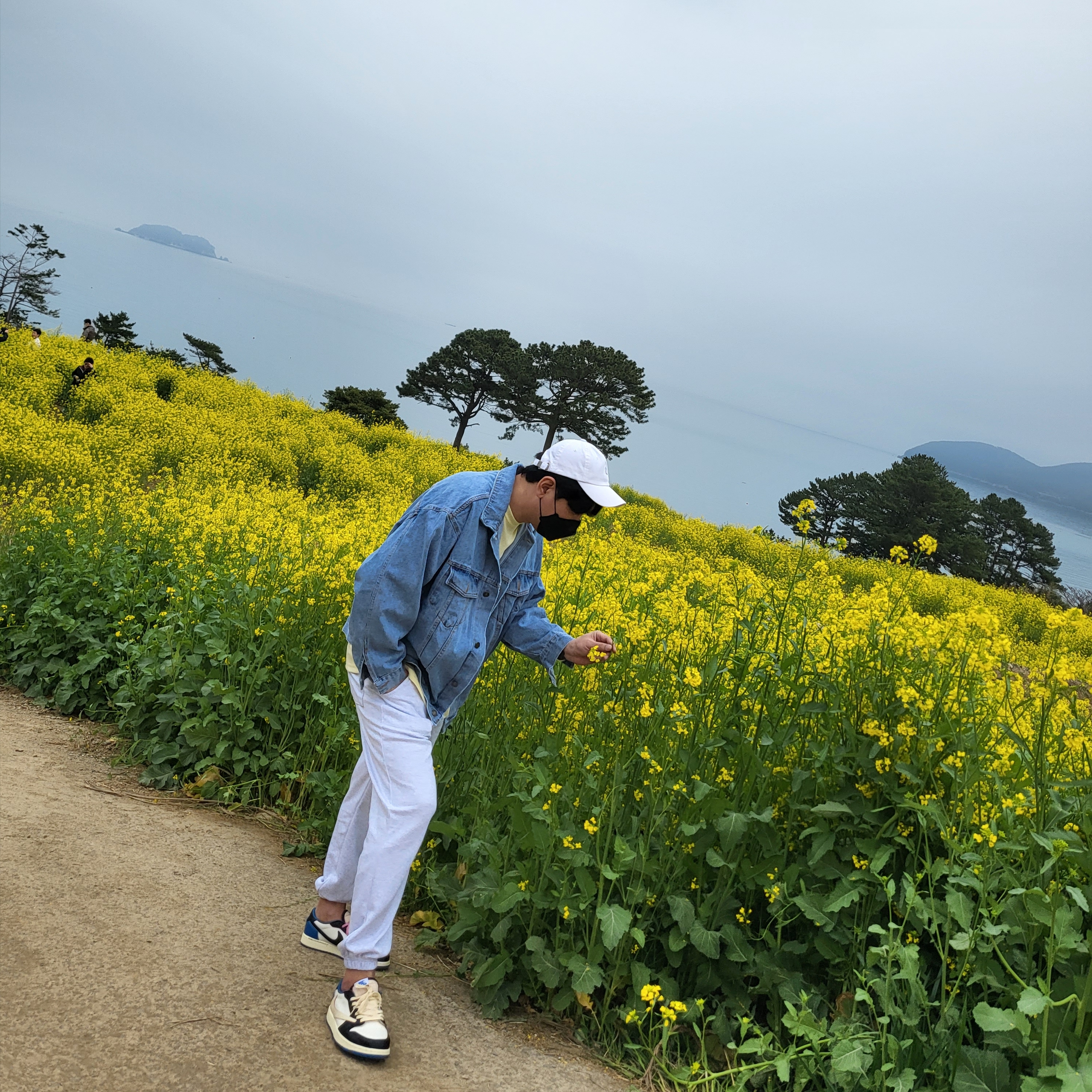 Jordan 1 x Travis Scott x Fragment Retro Low OG SP Military Blue, IAB Studio Long Sleeve Lemon 착용 스타일