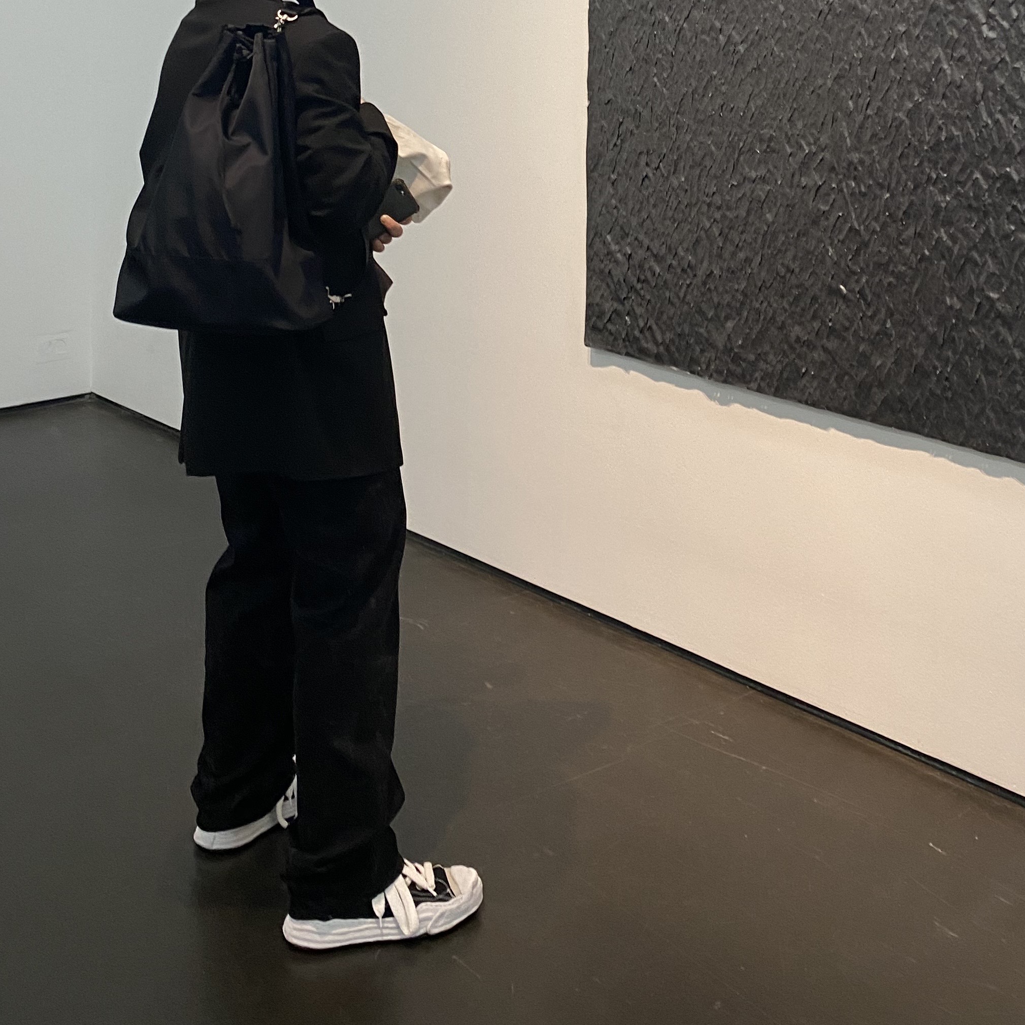 Maison Mihara Yasuhiro Hank OG Sole Canvas Low-top Sneakers Black 착용 스타일 - 2