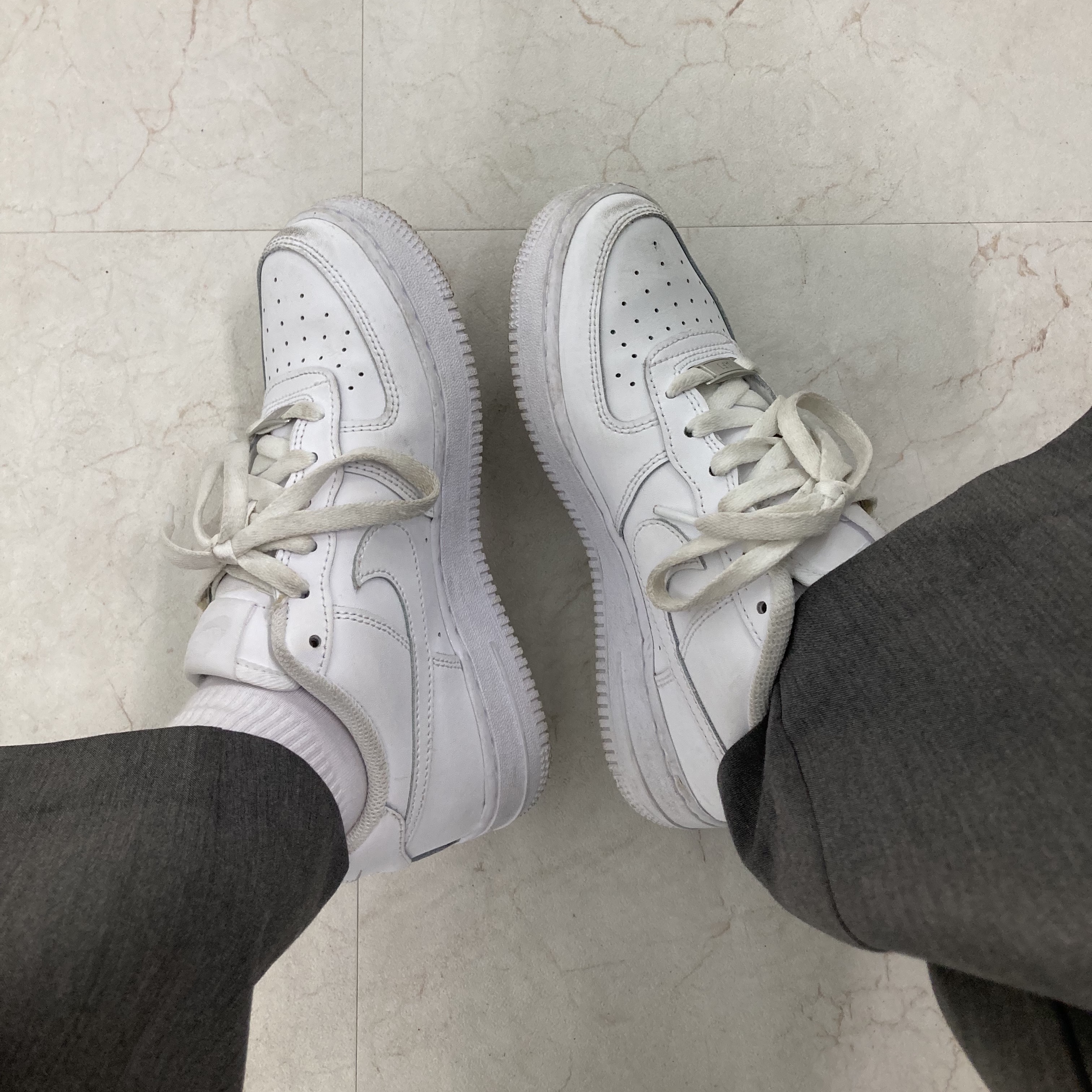 (W) Nike Air Force 1 '07 Low White 착용 스타일