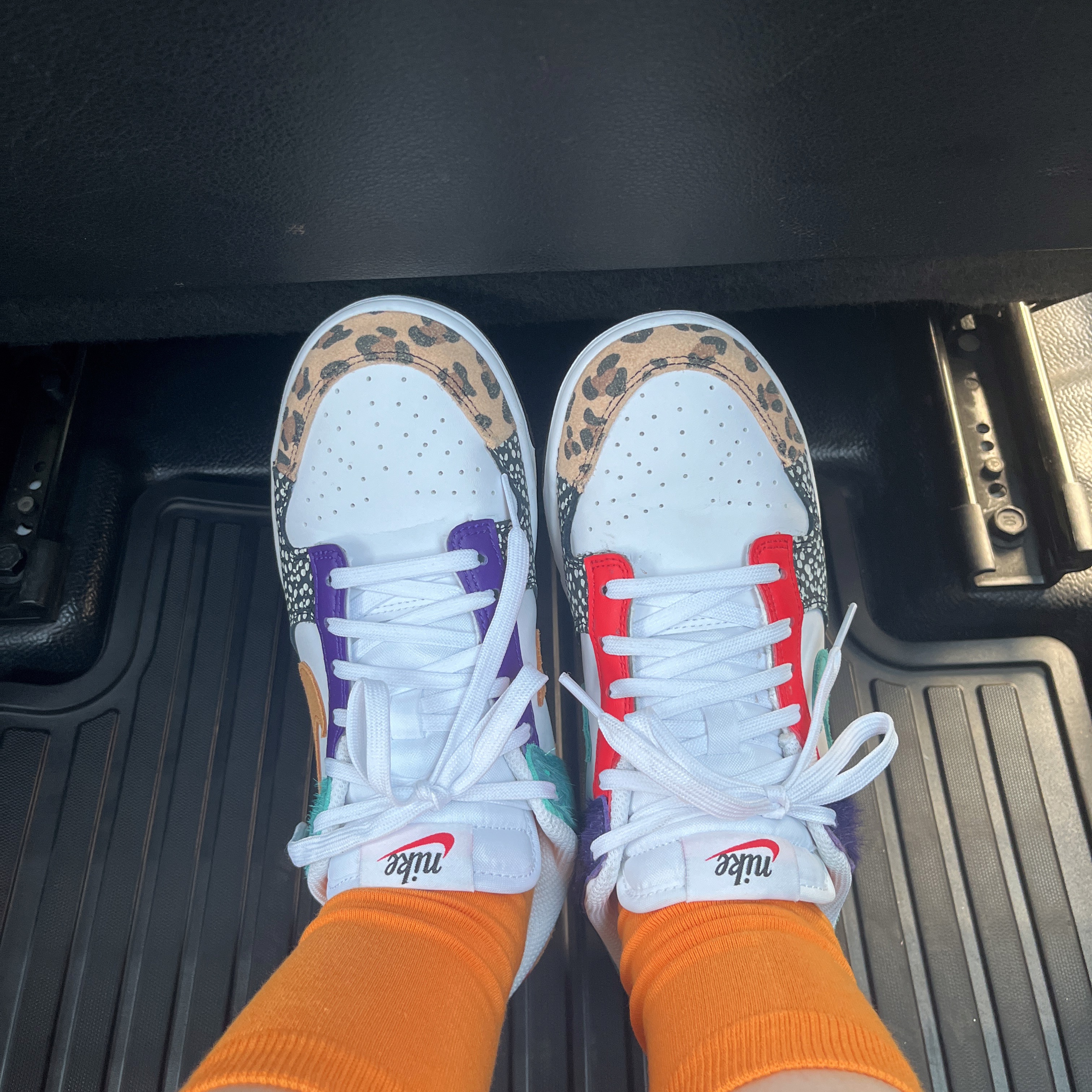 (W) Nike Dunk Low SE Patchwork 착용 스타일 - 2