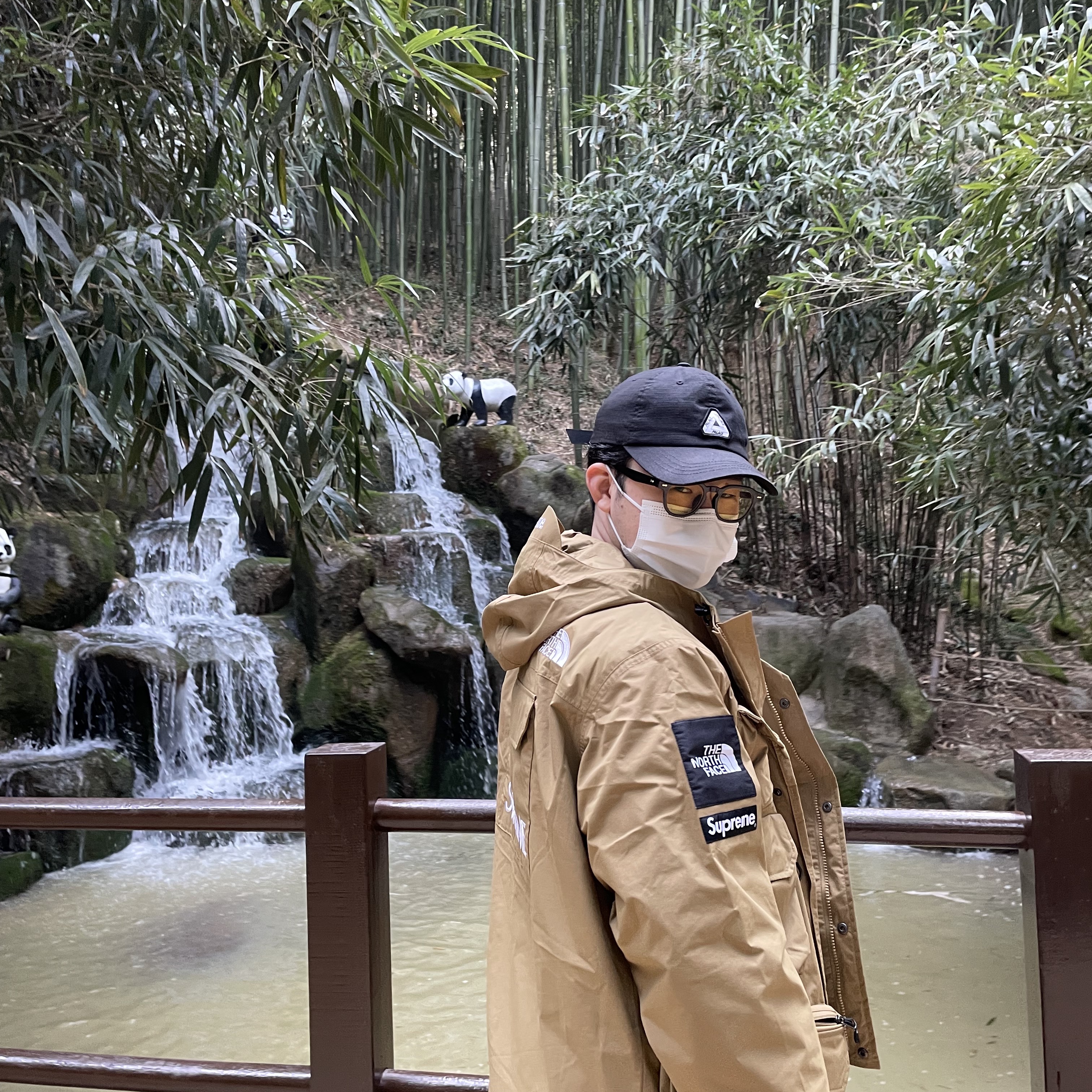 Supreme x The North Face Cargo Jacket Gold - 20SS, Palace Tri-Ferg Patch Shell 6-Panel Black - 21FW 착용 스타일