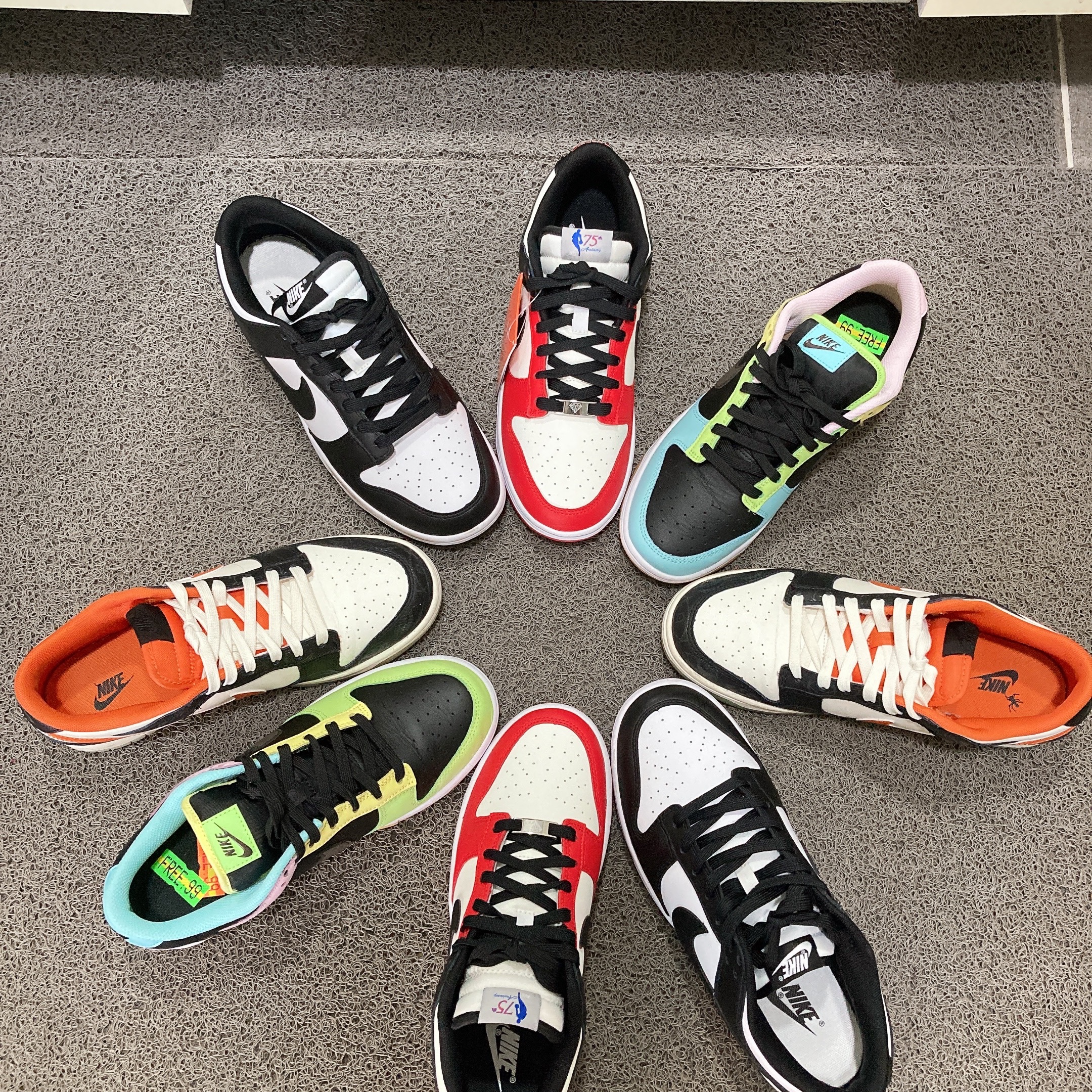 Nike x NBA Dunk Low Retro EMB Black and Chile Red, Nike Dunk Low SE Free.99 Black 착용 스타일 - 4