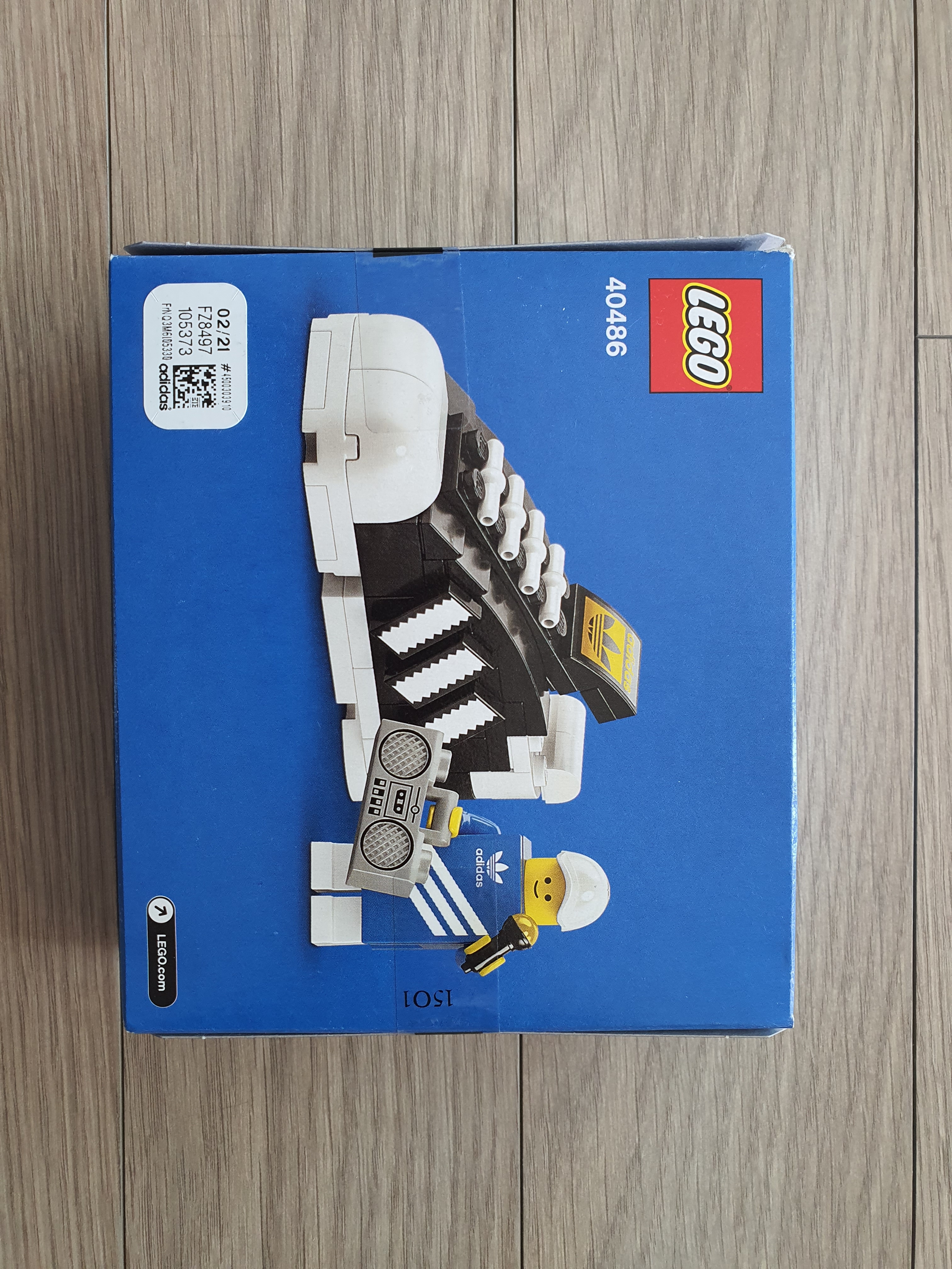 Lego Adidas Originals Superstar Black White 착용 스타일 - 2