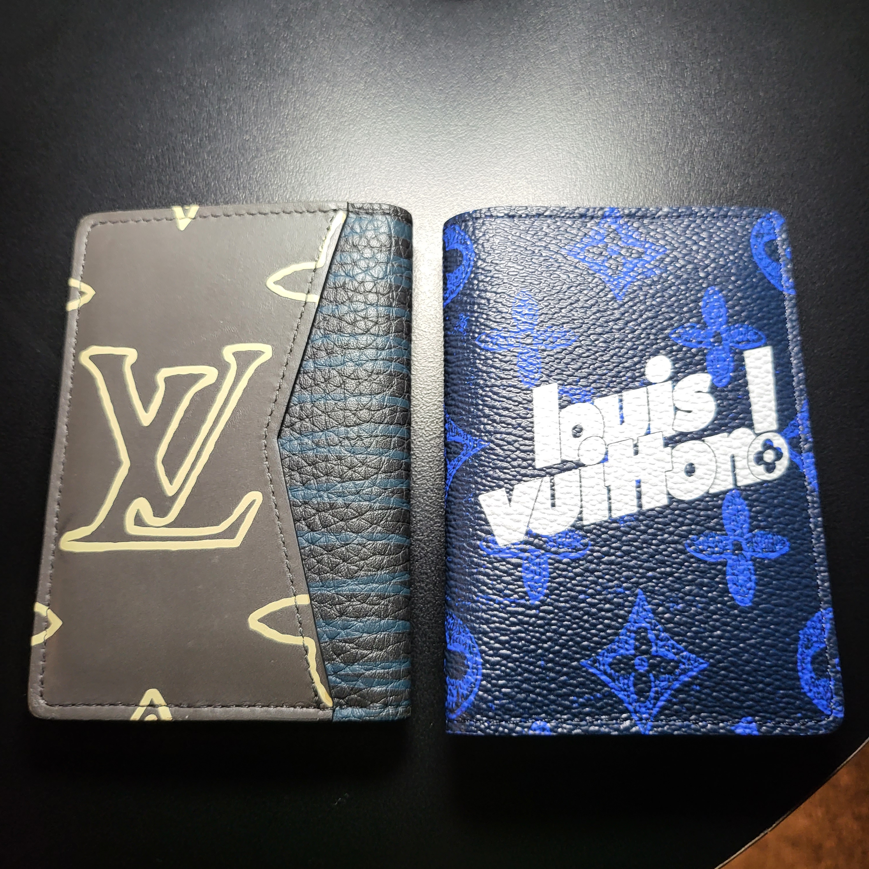 Louis Vuitton Pocket Organizer Everyday LV Vintage Monogram Blue 착용 스타일 - 4
