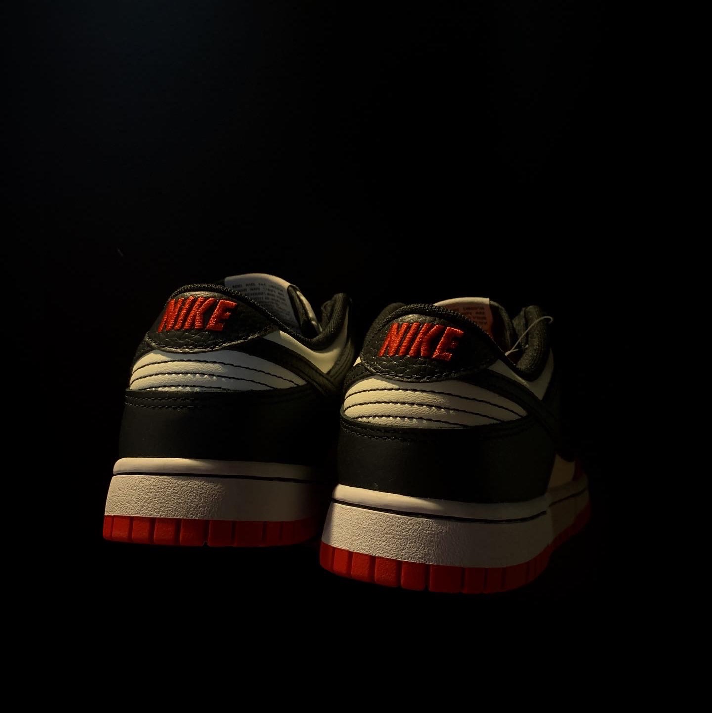 Nike x NBA Dunk Low Retro EMB Black and Chile Red 착용 스타일 - 4