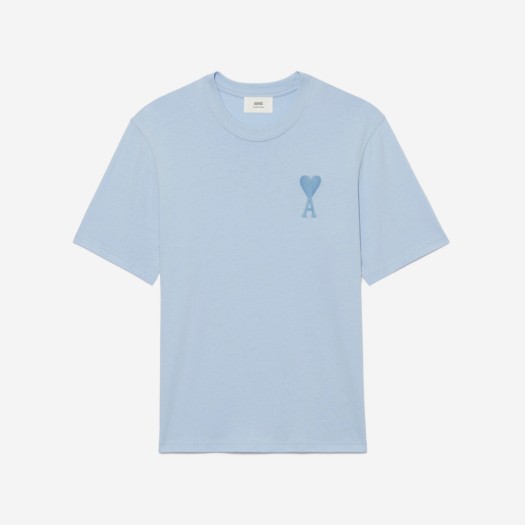 아미 톤온톤 하트 로고 티셔츠 스카이 블루 - 22SS