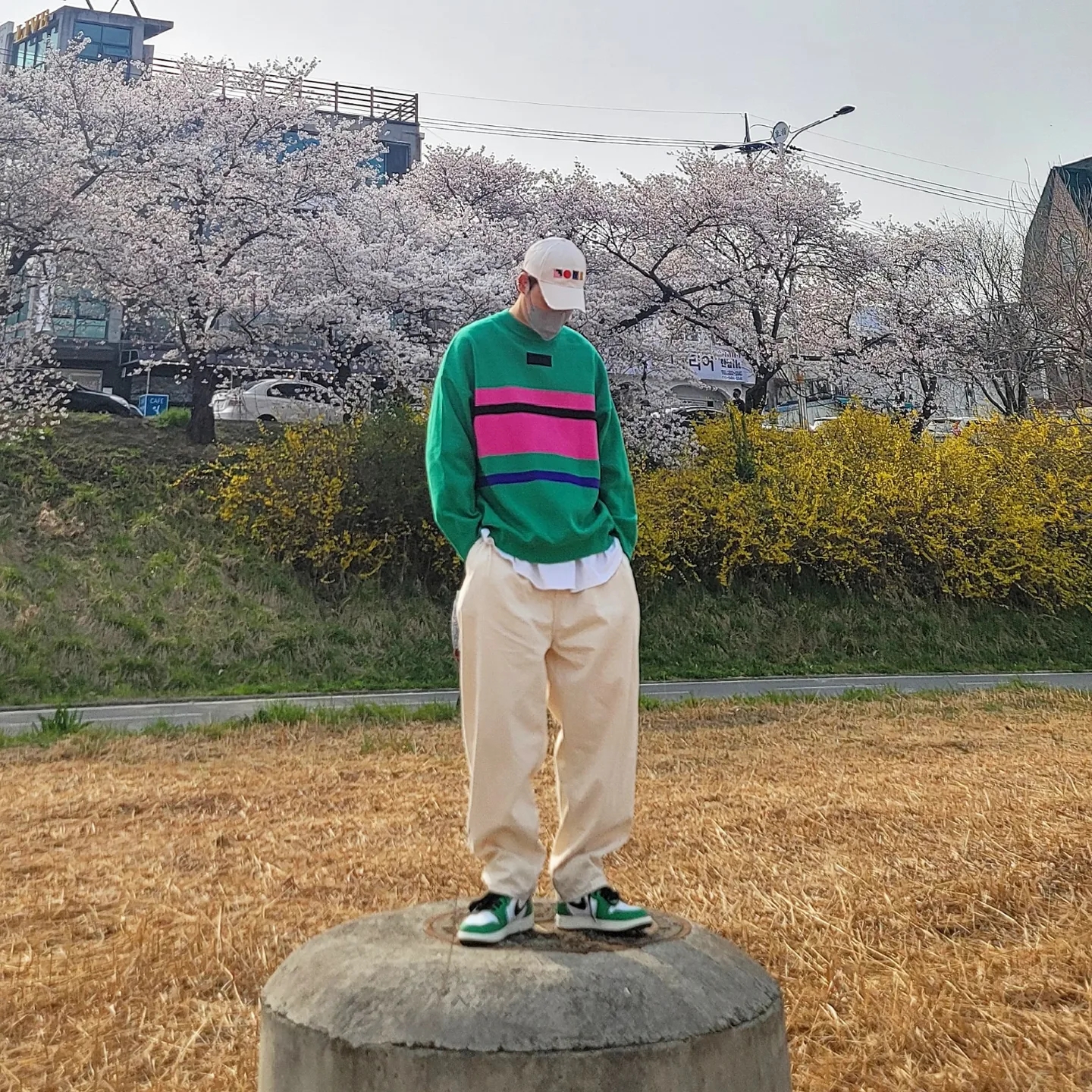 (W) Jordan 1 Retro High OG Lucky Green 착용 스타일