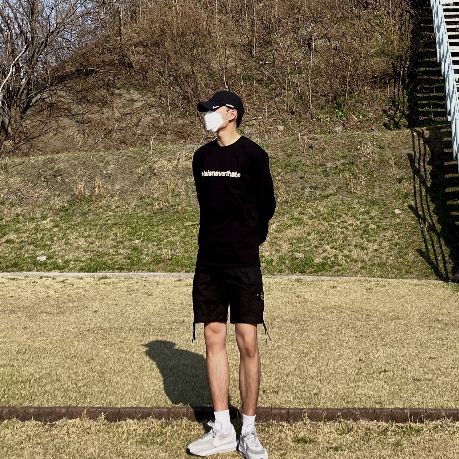 Nike x Sacai x Fragment LDWaffle Light Smoke Grey 착용 스타일