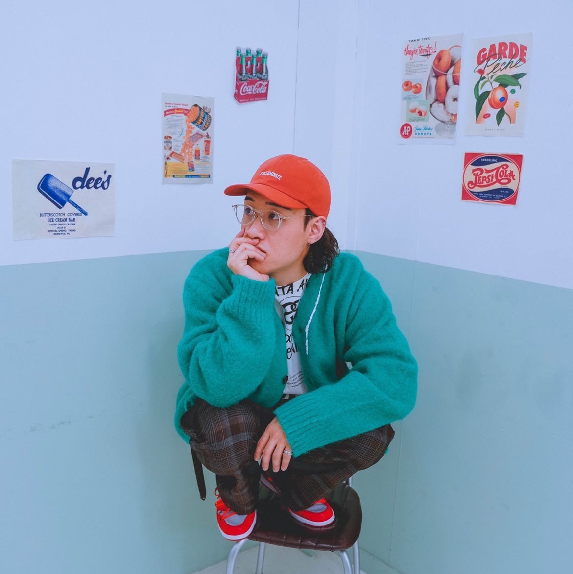 Nike x Off-White Dunk Low University Red, Stussy x Takahiromiyashita The Soloist 40 WT T-Shirt 착용 스타일