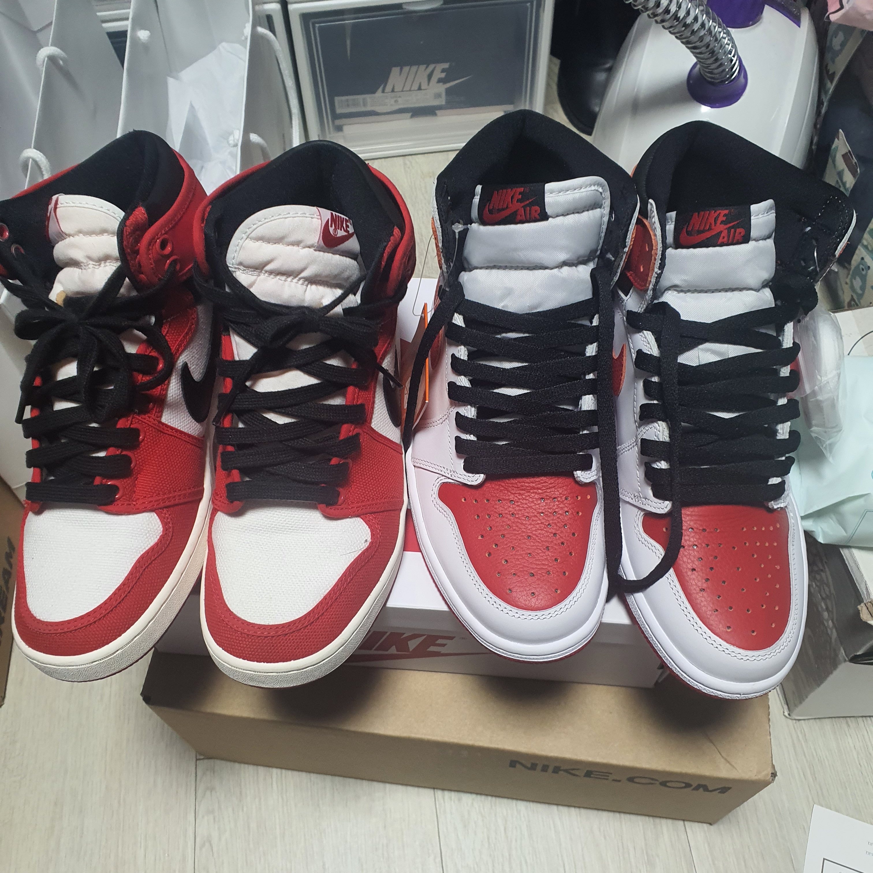 Jordan 1 KO Chicago 2021, Jordan 1 Retro High OG Heritage 착용 스타일 - 1