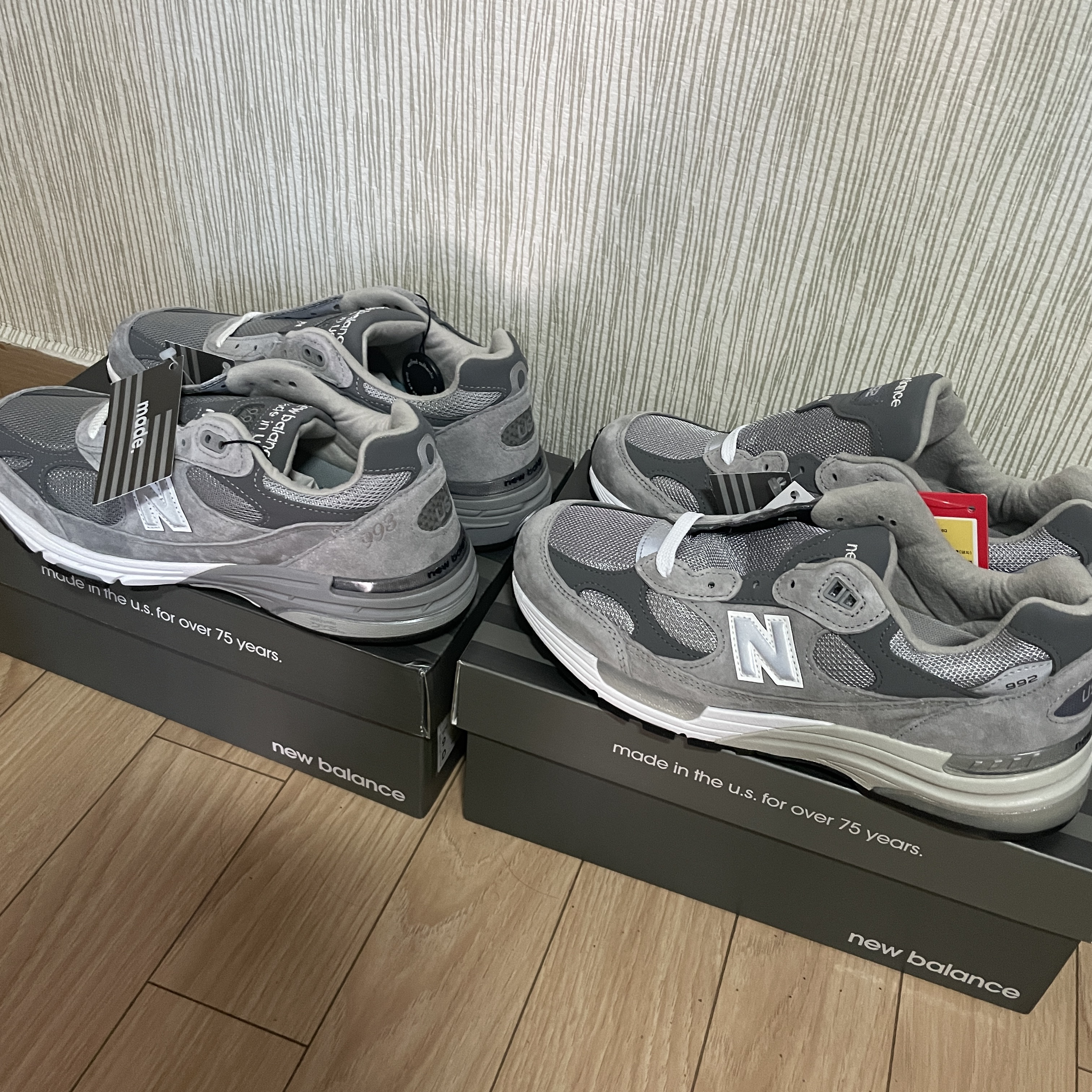 New Balance 993 Made in USA Grey - D Standard, New Balance 992 Made in USA Grey - D Standard 착용 스타일
