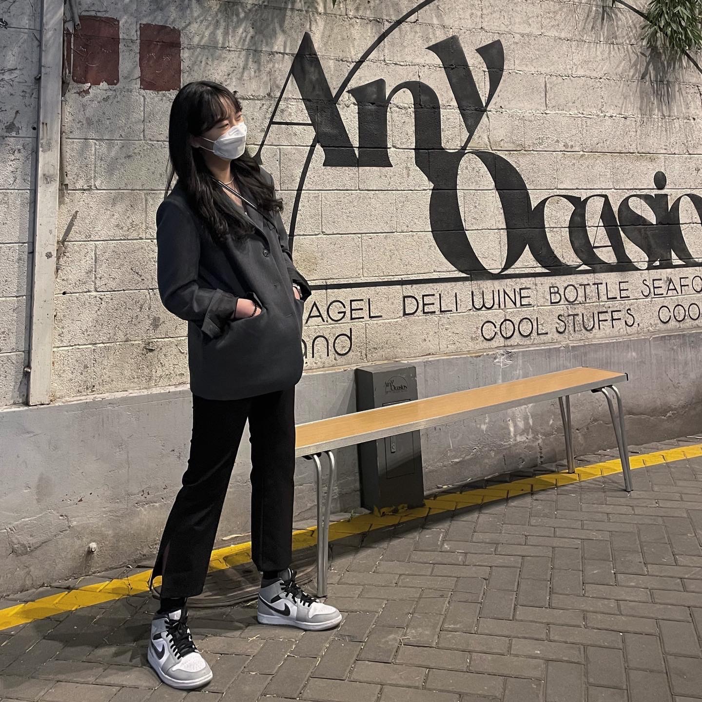 Jordan 1 Mid Light Smoke Grey Anthracite 착용 스타일