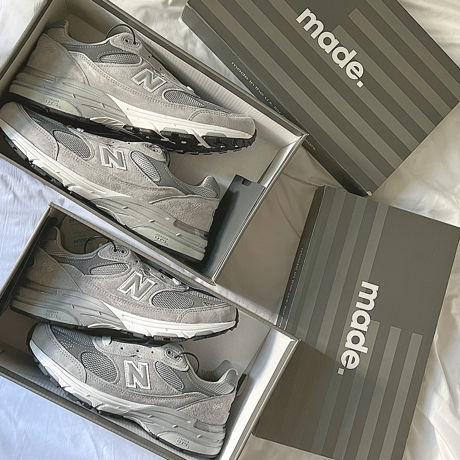 New Balance 993 Made in USA Grey - D Standard, (W) New Balance 993 Made in USA Grey - B Standard 착용 스타일 - 1