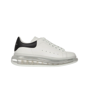 (W) Alexander McQueen Oversized Sneakers Clear Sole White Black