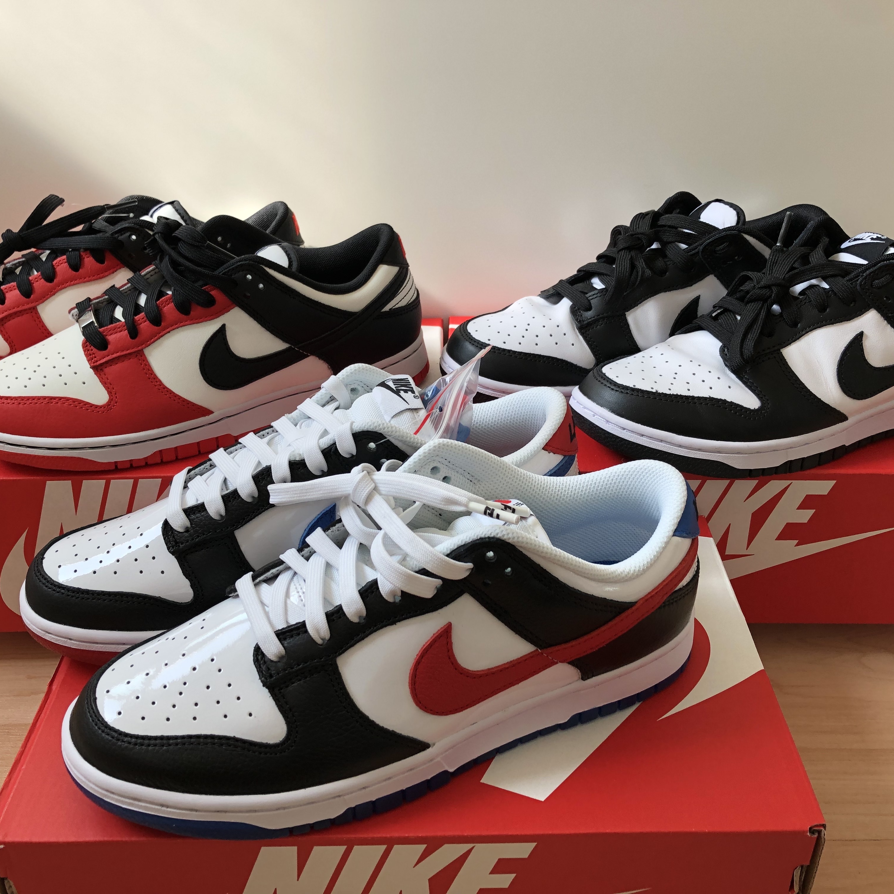 Nike Dunk Low Retro Black, Nike x NBA Dunk Low Retro EMB Black and Chile Red 착용 스타일 - 2