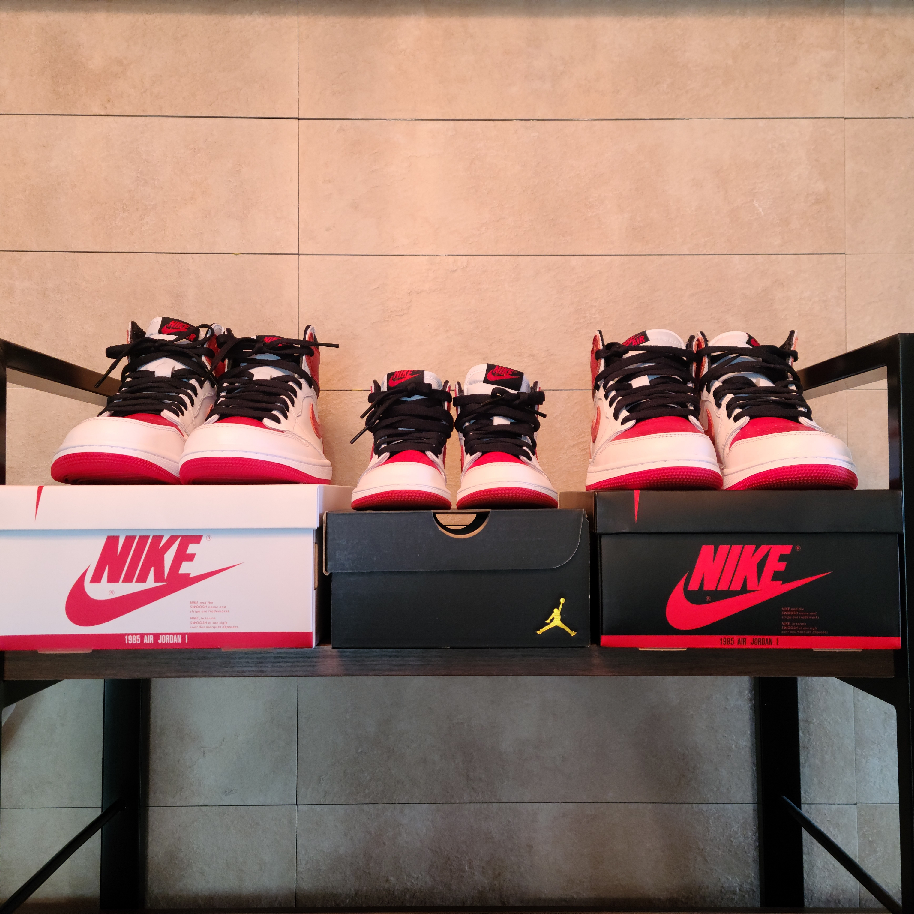 Jordan 1 Retro High OG Heritage, (GS) Jordan 1 Retro High OG Heritage 착용 스타일 - 2