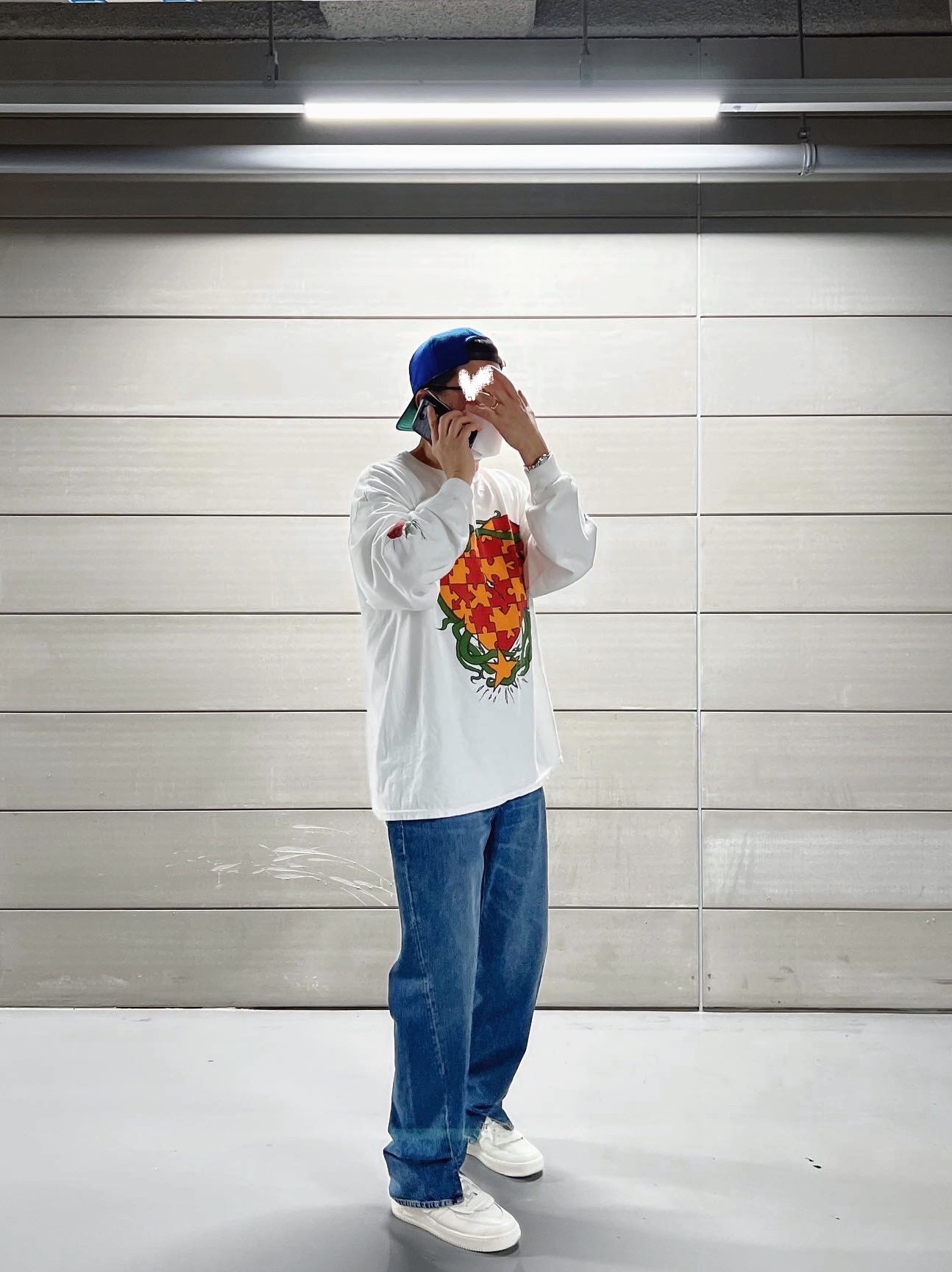 Nike x Comme des Garcons Homme Plus Air Force Mid White 착용 스타일 - 2