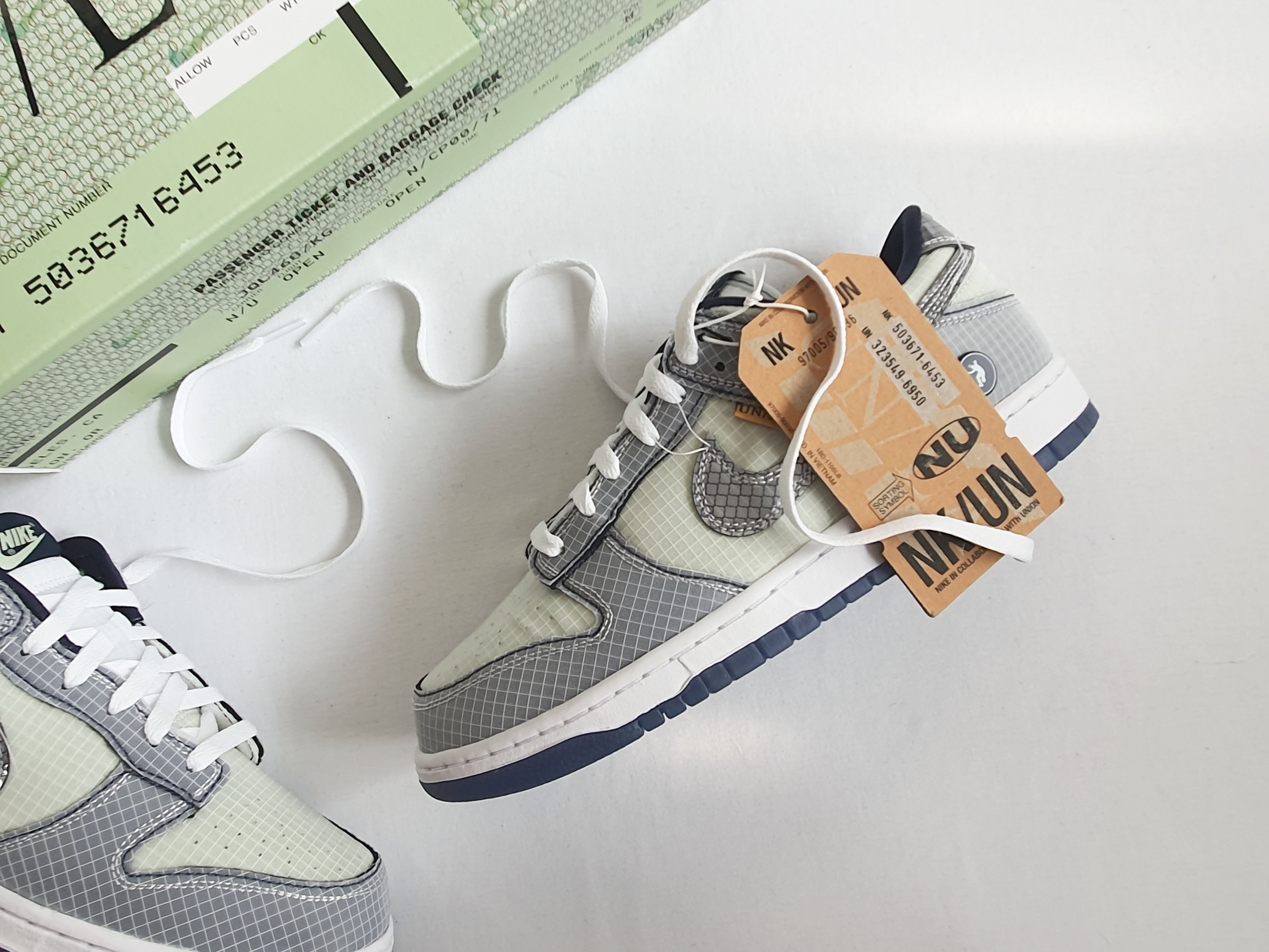 Nike x Union Dunk Low Passport Pack Pistachio 착용 스타일 - 5