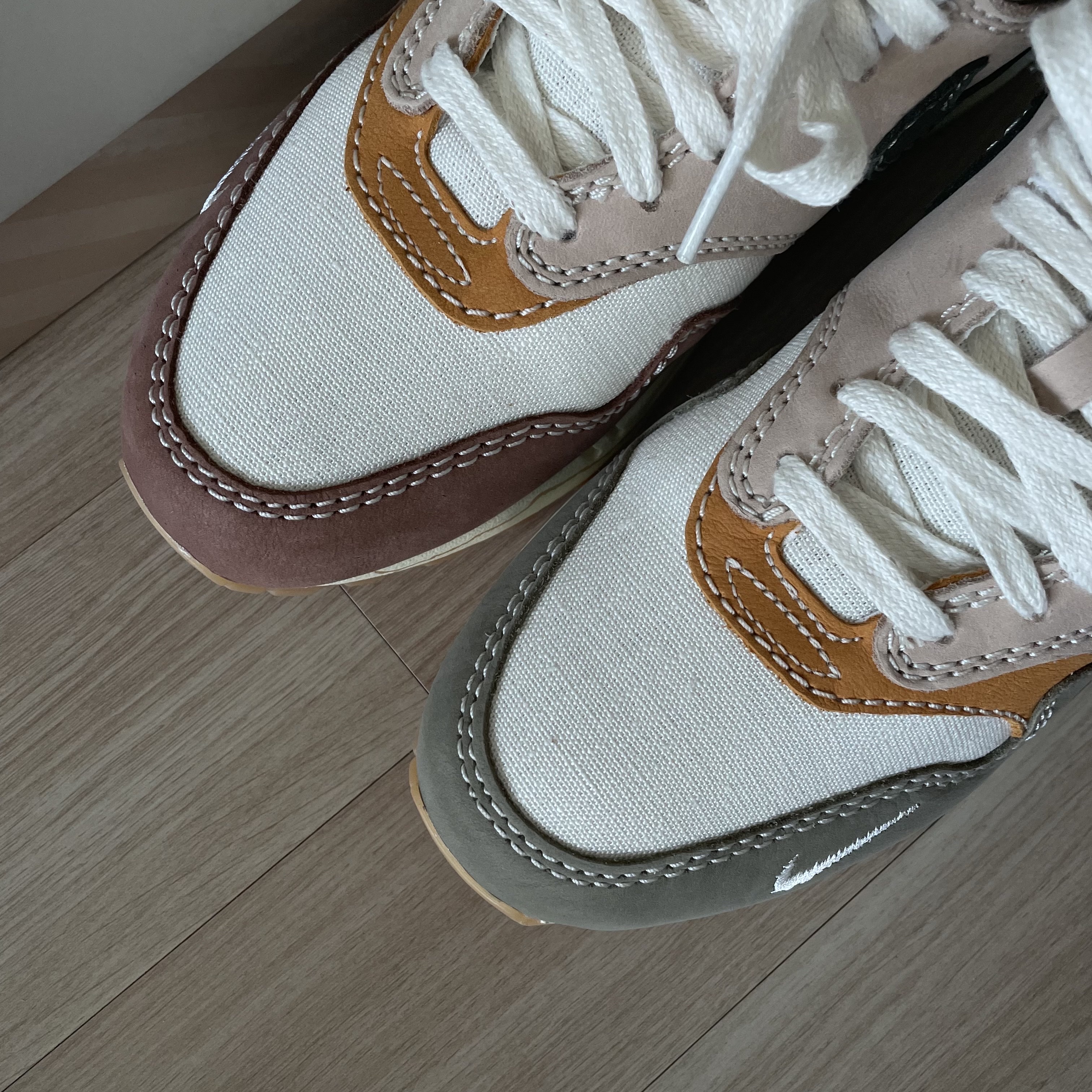 (W) Nike Air Max 1 Premium Wabisabi 착용 스타일 - 4