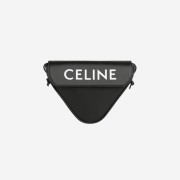 Celine Triangle Bag in Smooth Calfskin with Celine Print Black