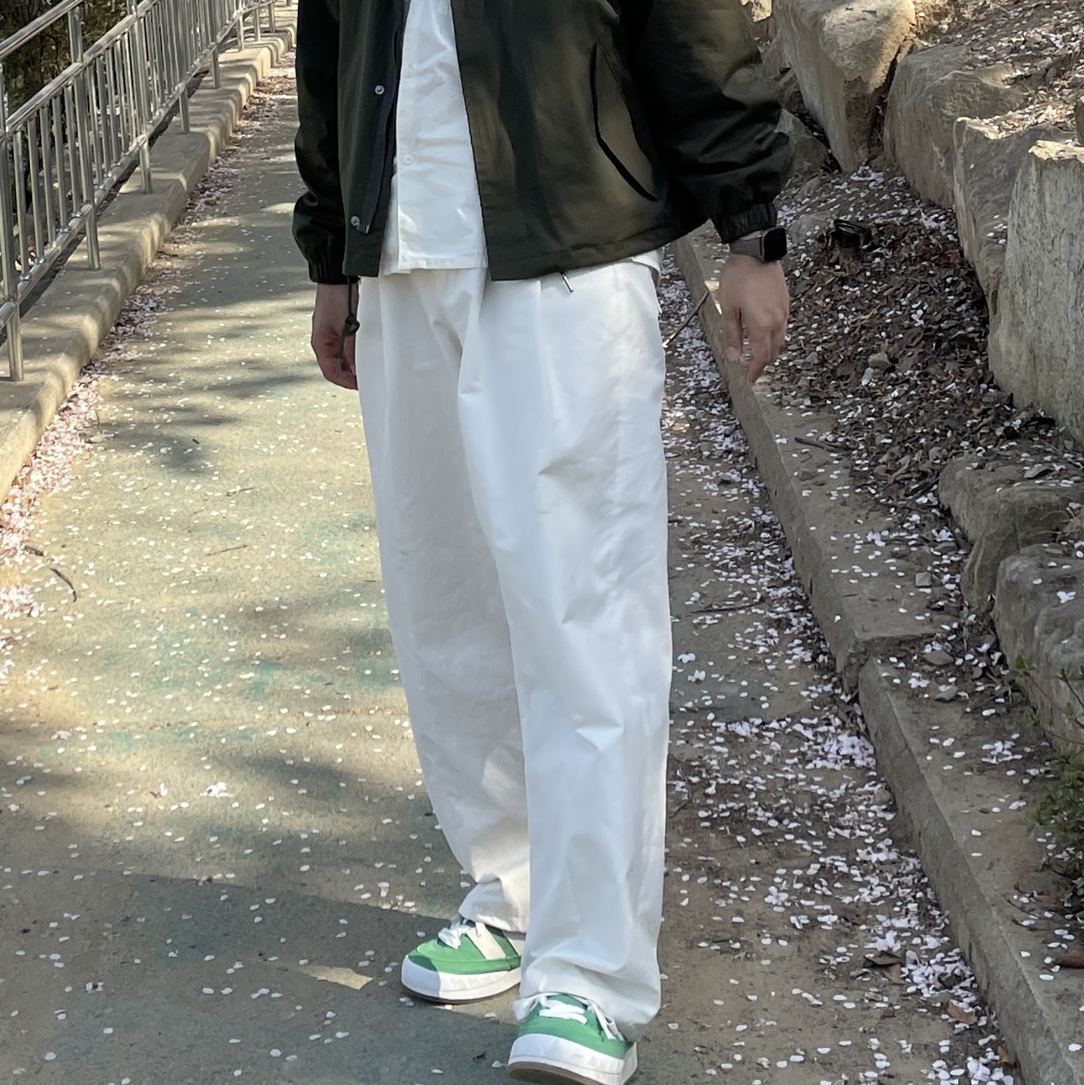 Adidas Adimatic Green 착용 스타일 - 4
