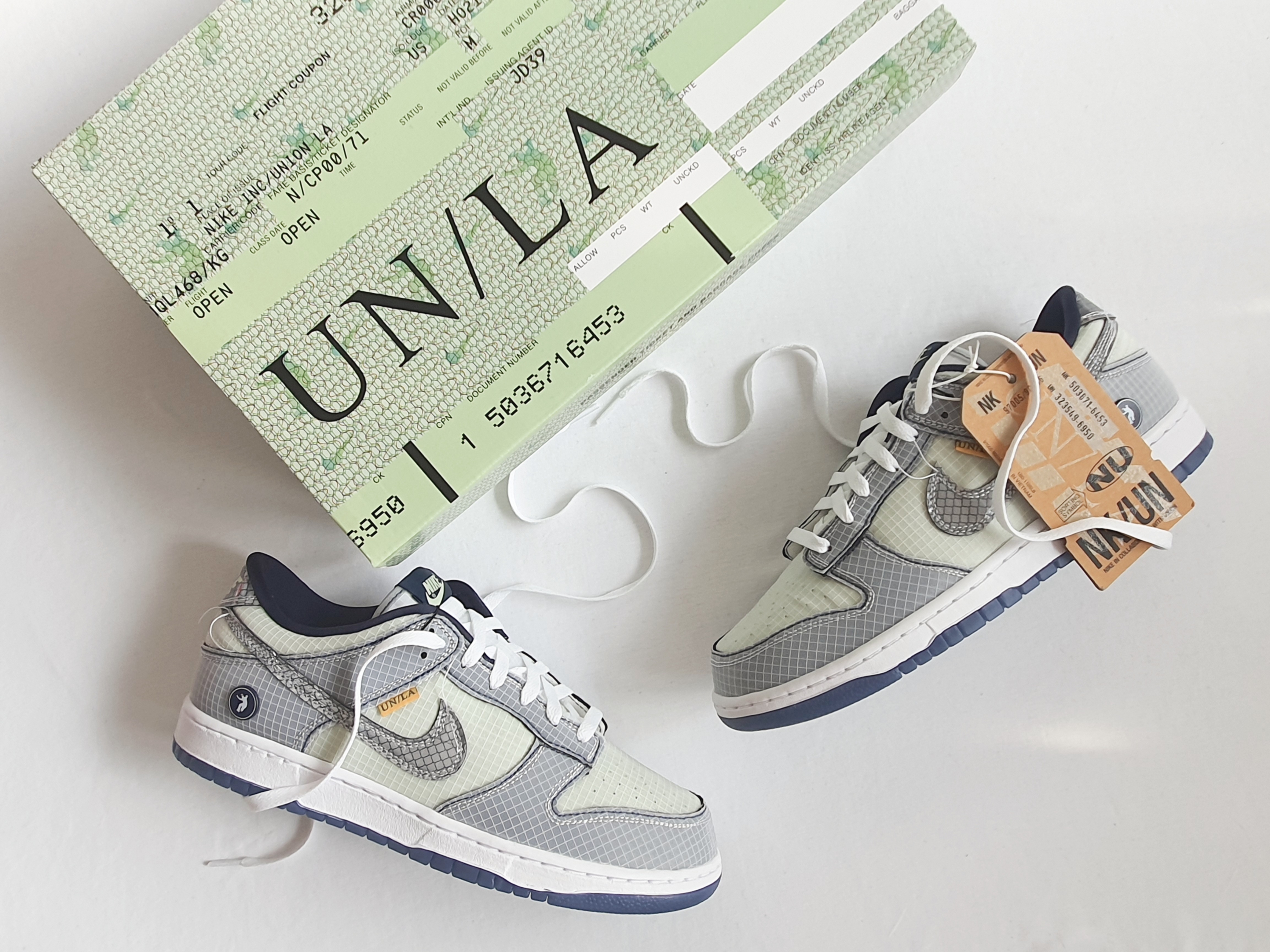 Nike x Union Dunk Low Passport Pack Pistachio 착용 스타일 - 1