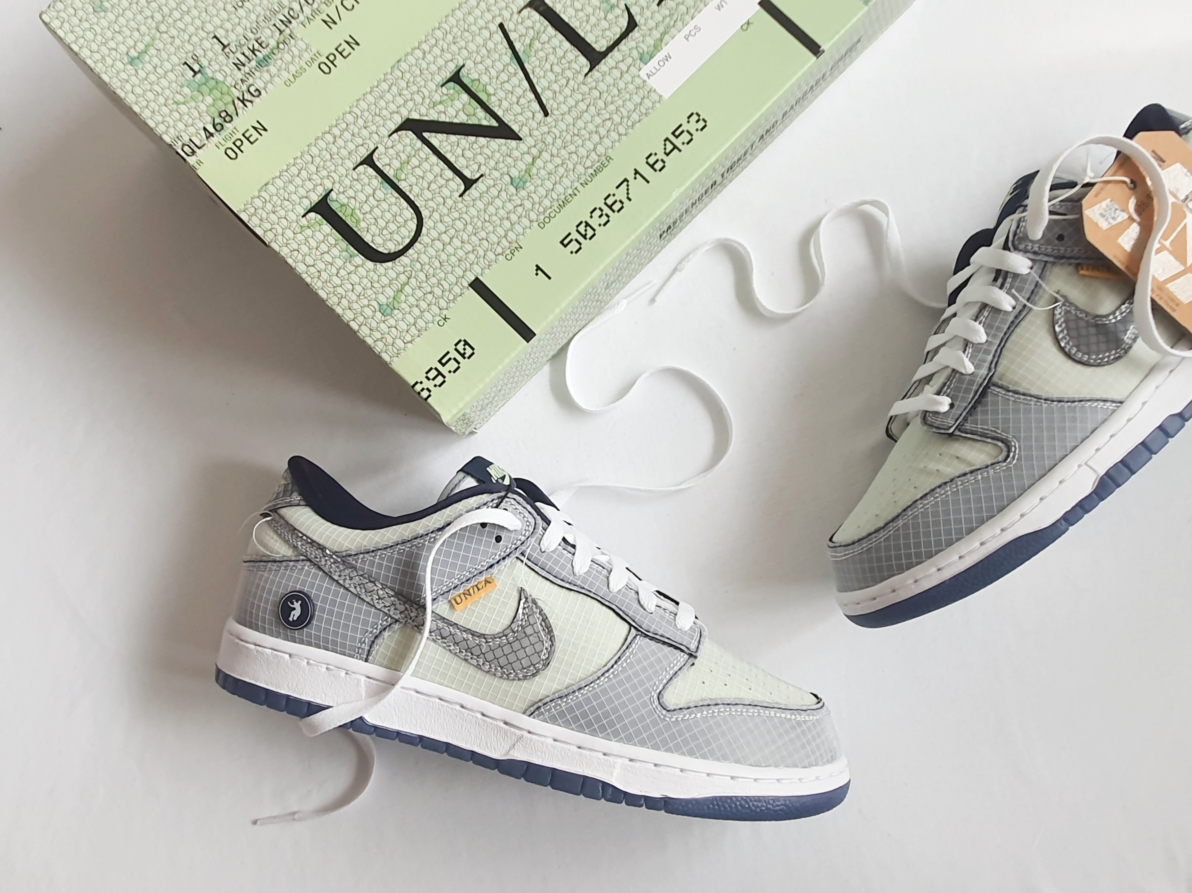 Nike x Union Dunk Low Passport Pack Pistachio 착용 스타일 - 3