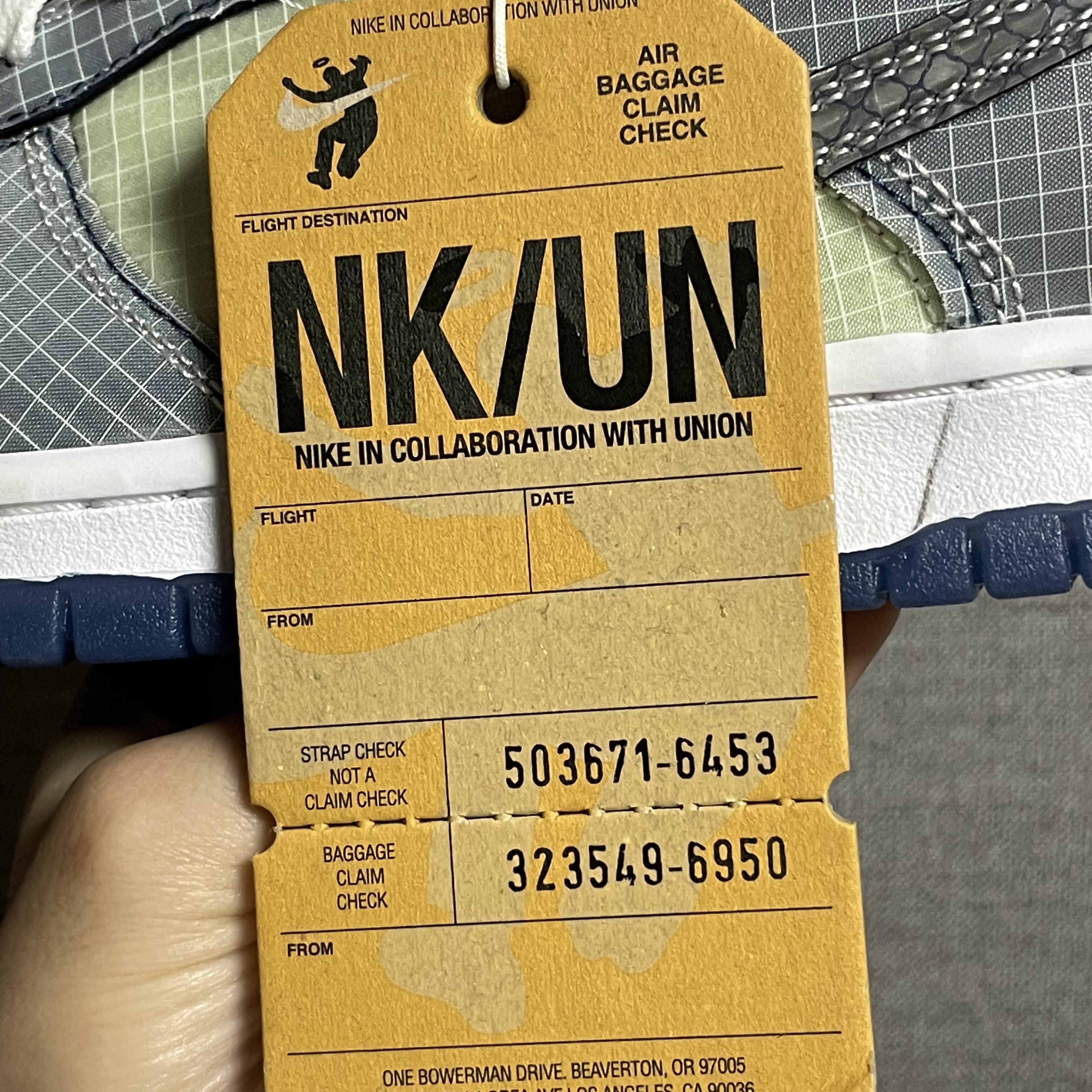 Nike x Union Dunk Low Passport Pack Pistachio 착용 스타일 - 4