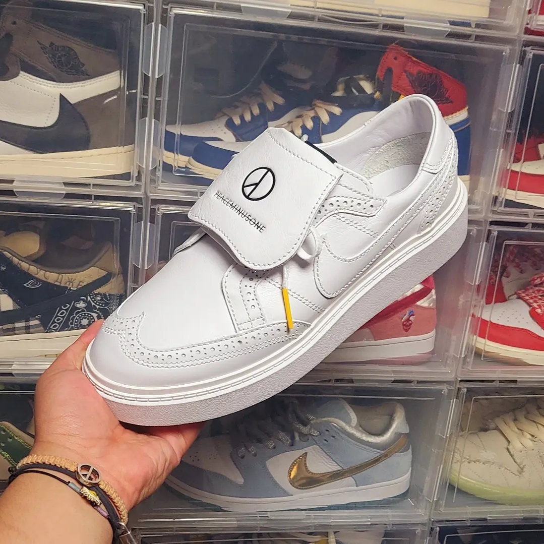 Nike x Peaceminusone Kwondo1 White 착용 스타일 - 1