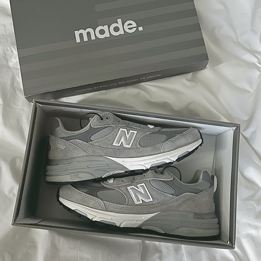 New Balance 993 Made in USA Grey - D Standard, (W) New Balance 993 Made in USA Grey - B Standard 착용 스타일 - 3