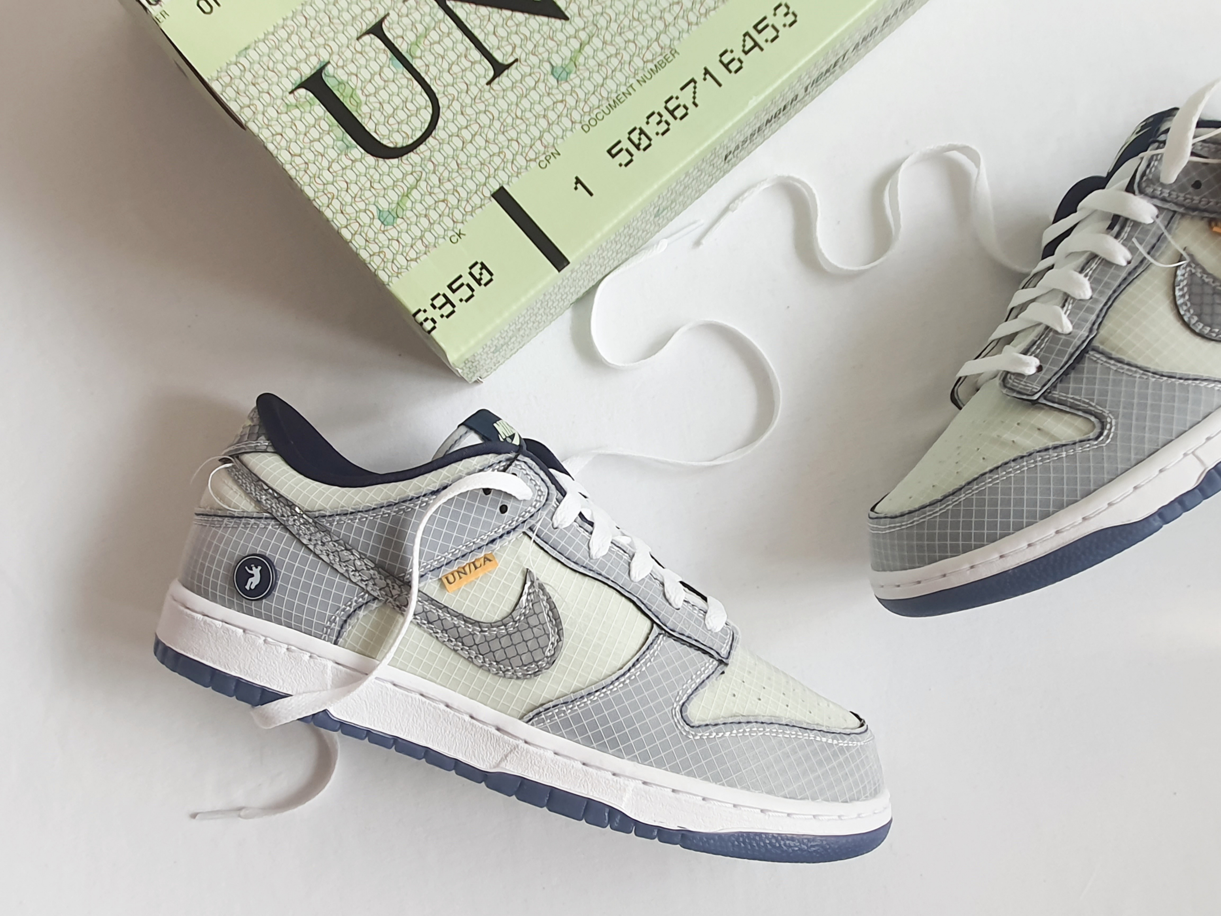 Nike x Union Dunk Low Passport Pack Pistachio 착용 스타일 - 2