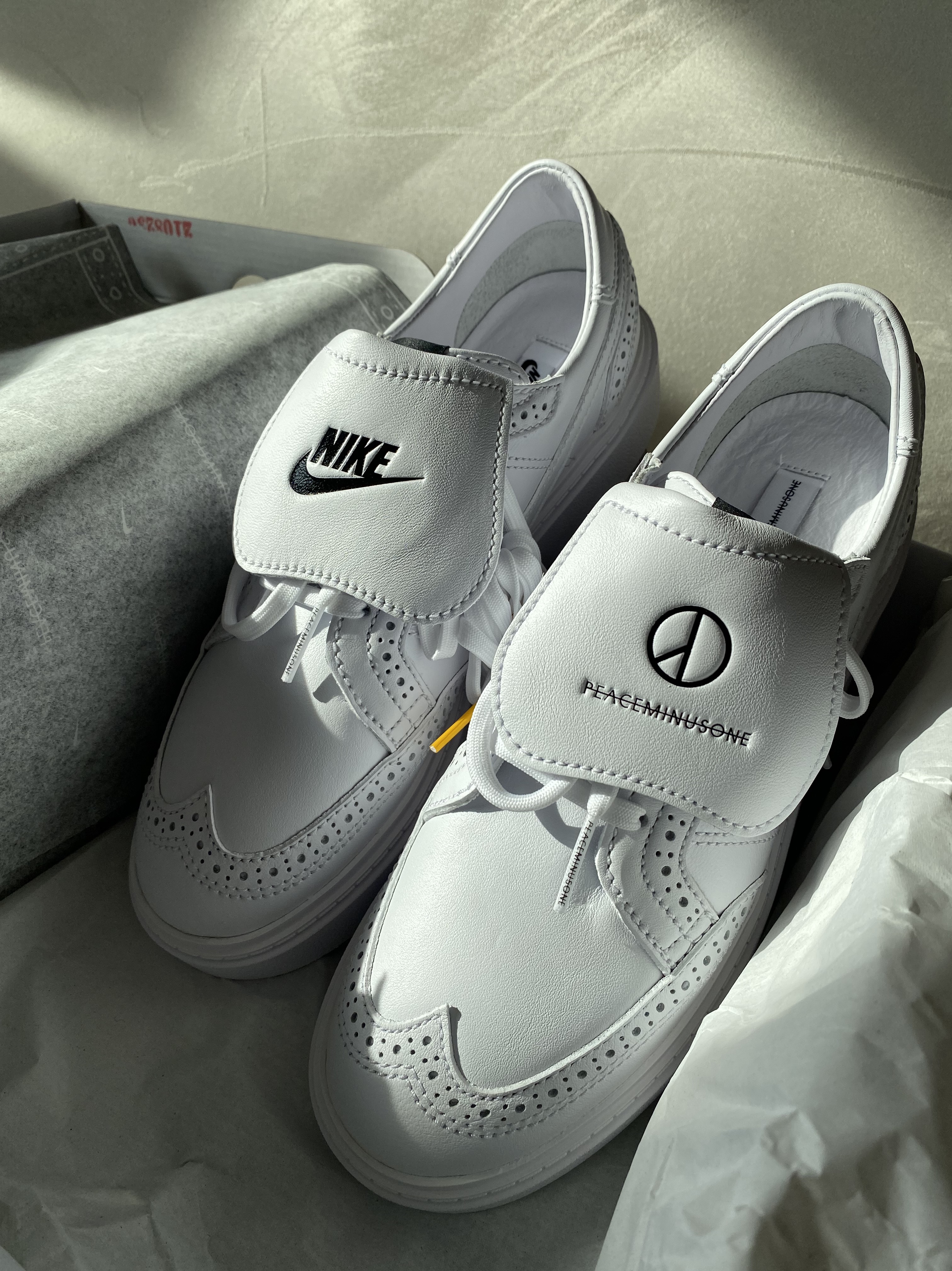 Nike x Peaceminusone Kwondo1 White 착용 스타일 - 1