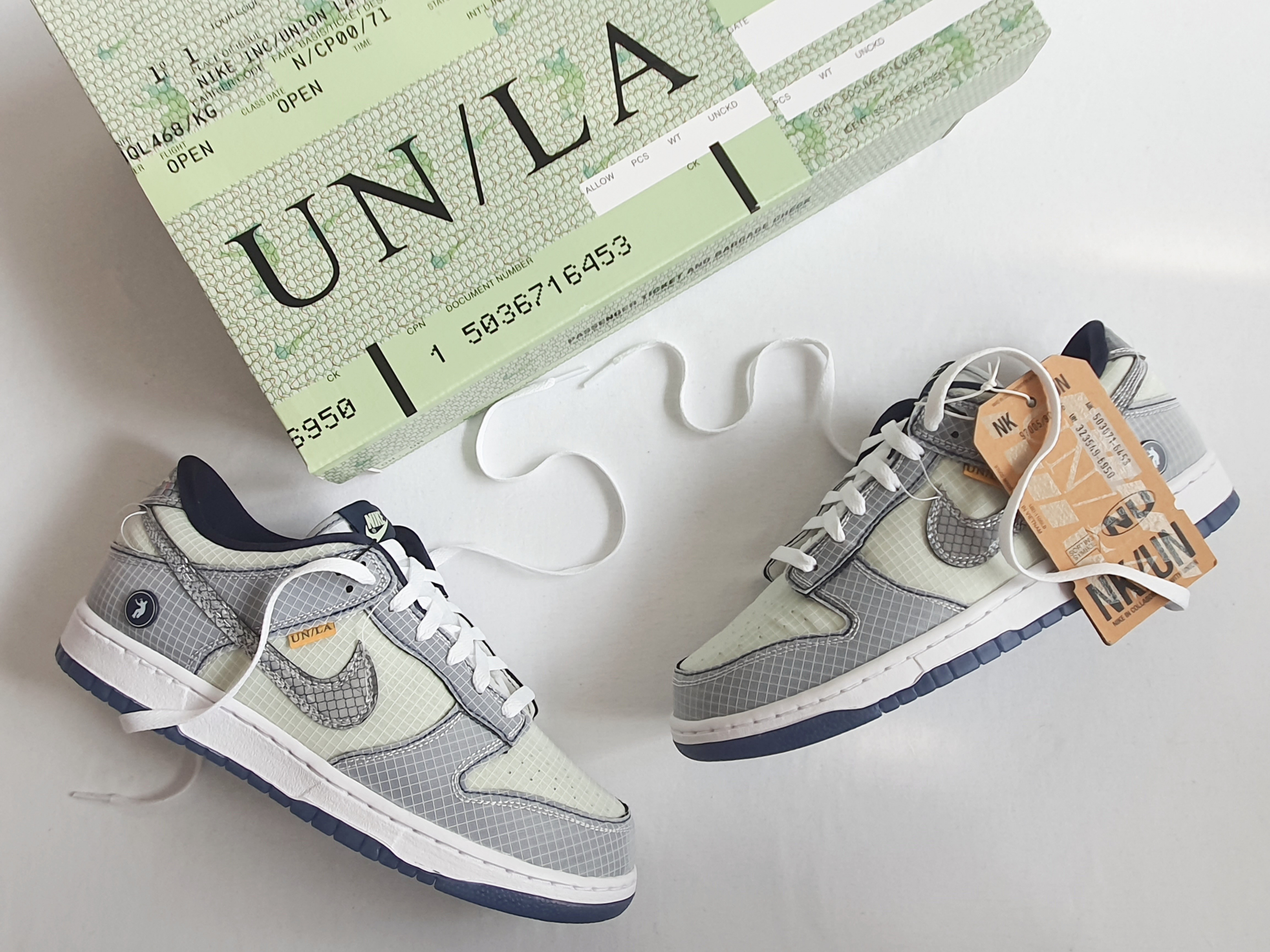 Nike x Union Dunk Low Passport Pack Pistachio 착용 스타일 - 4